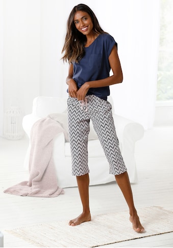 Vivance Dreams Capri-Pyjama, mit gemusterter Schlafhose kaufen