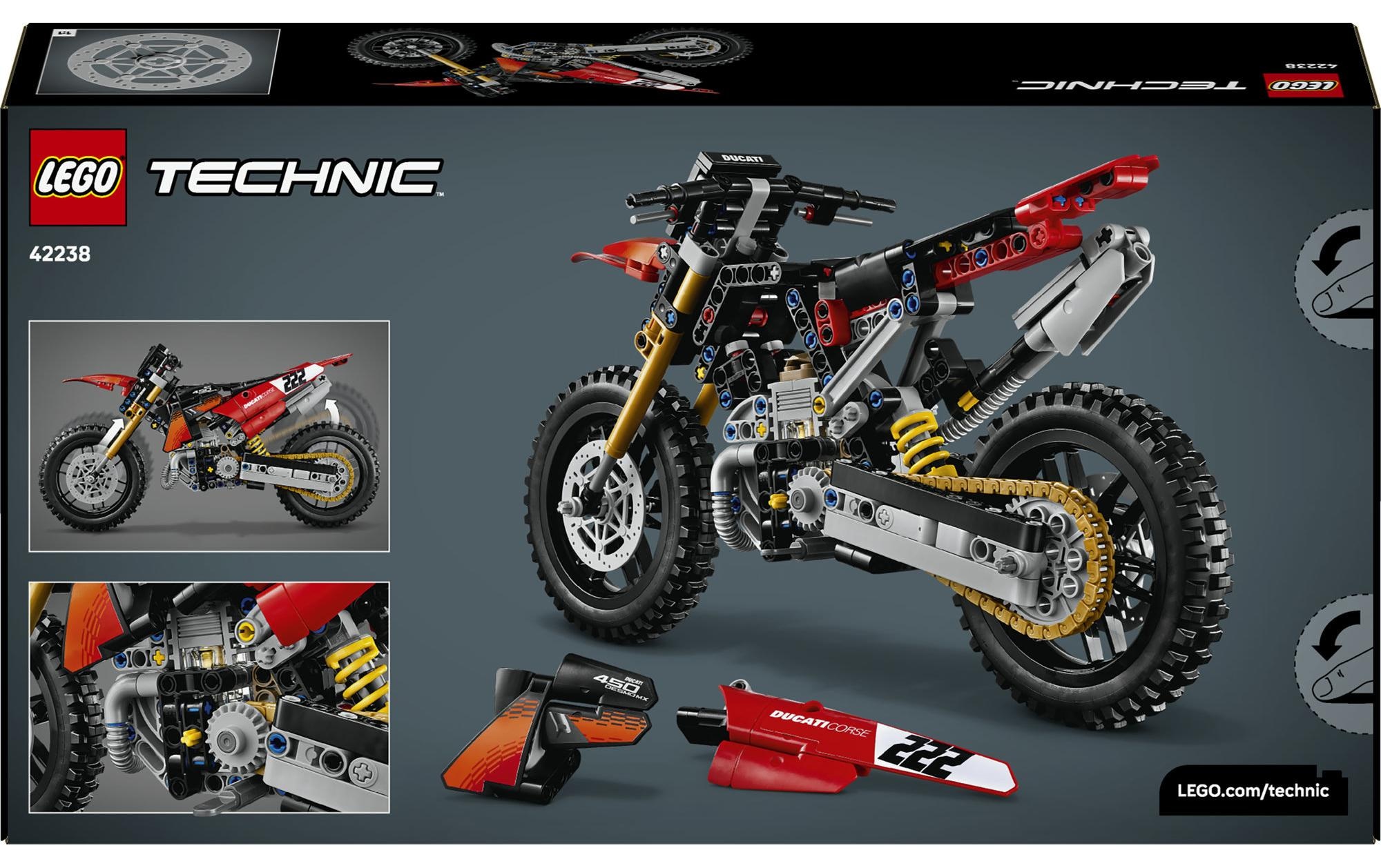 LEGO® Pions de construction »Ducati Desmo450 MX Factory Motorrad (42238), LEGO Technic« fabriqué en Europe