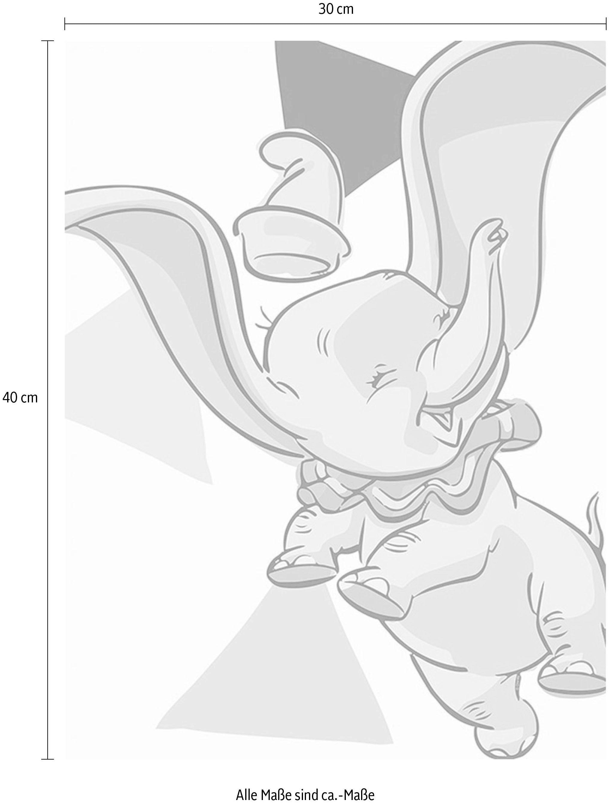 Komar Bild »Dumbo Angles«, Disney, (1 St.), Wandbild zur Dekoration im Kinderzimmer - ohne Rahmen