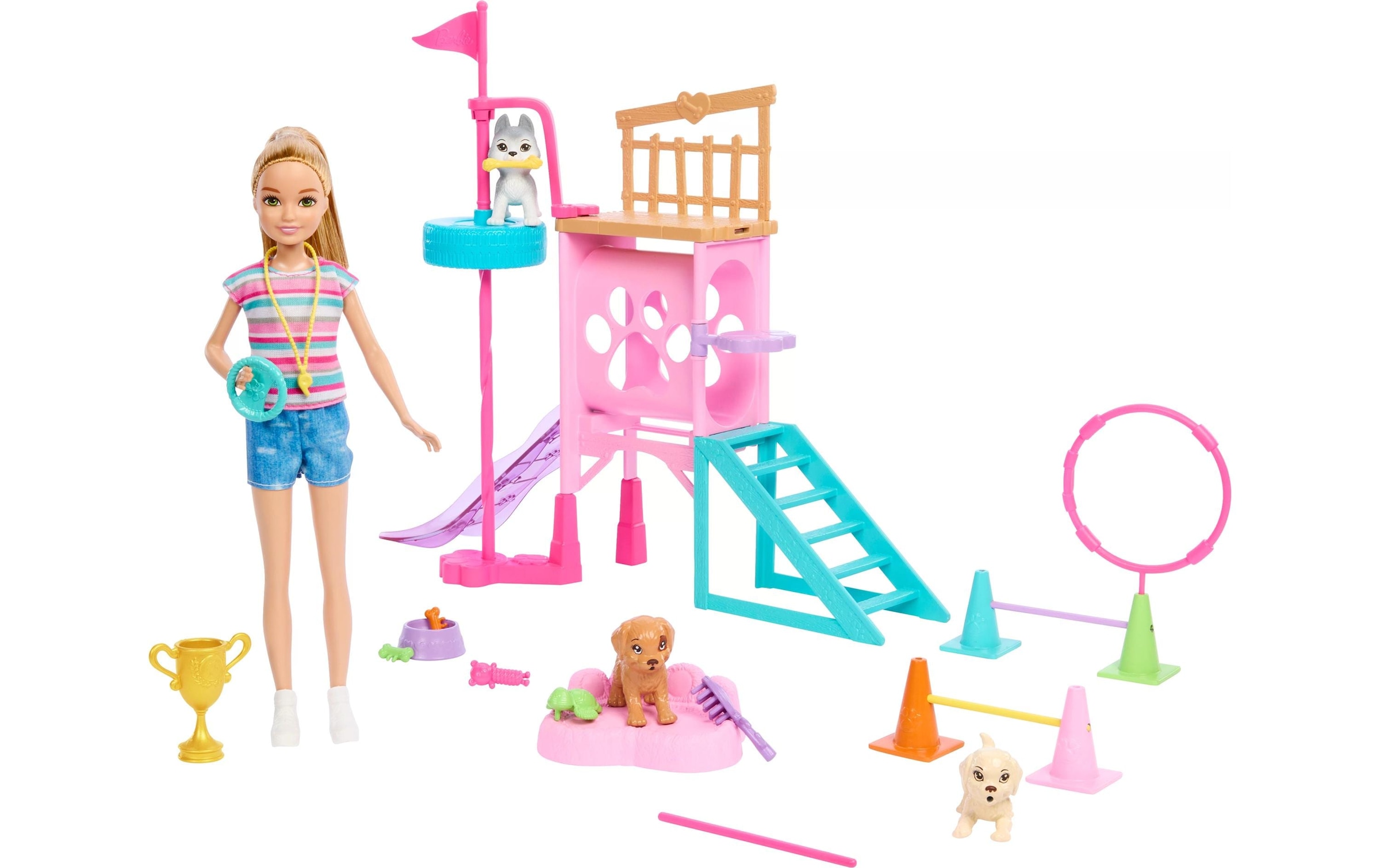 Barbie Anziehpuppe »Barbie Stacies Puppy Playground«