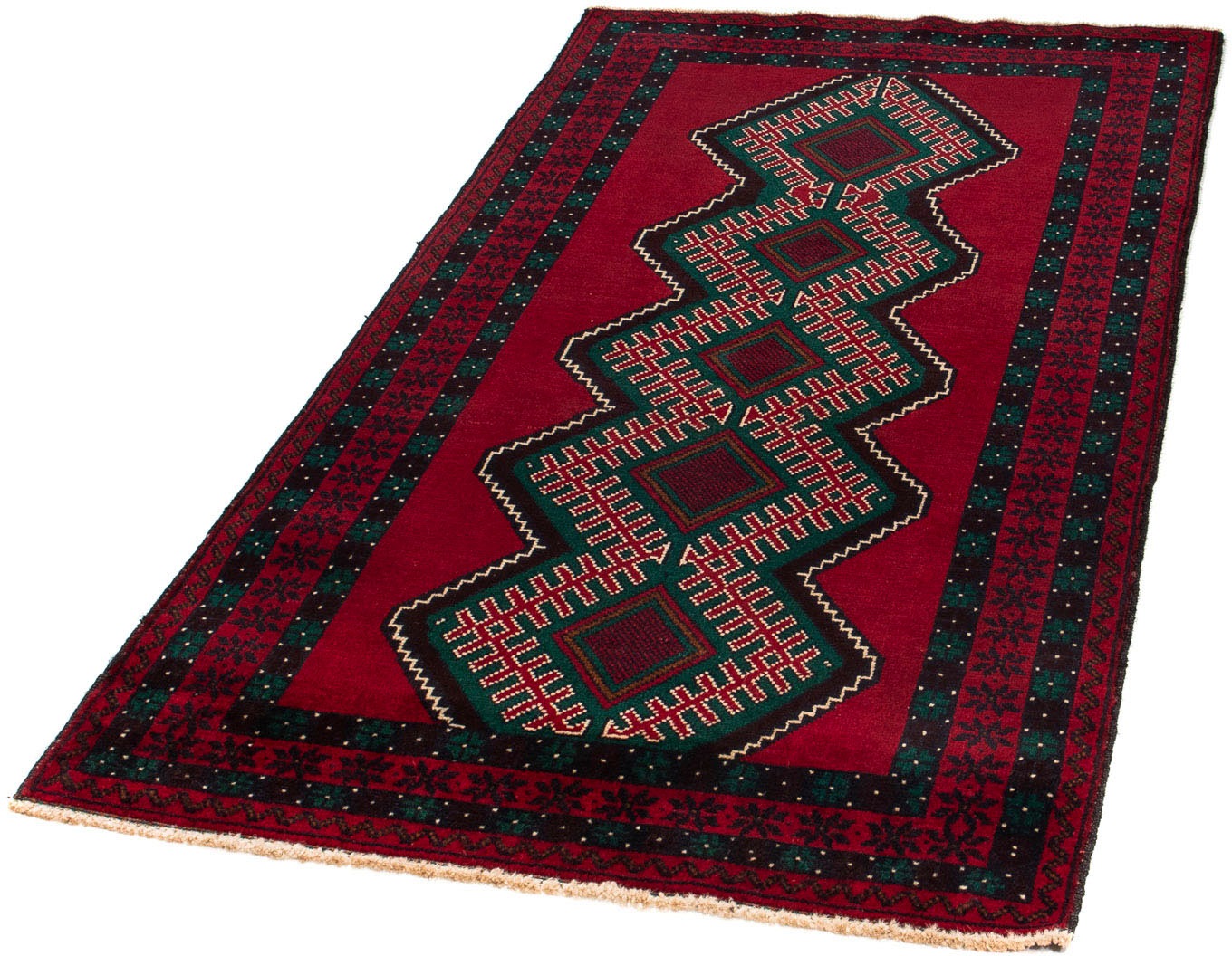 Image of morgenland Orientteppich »Belutsch - 154 x 81 cm - dunkelrot«, rechteckig, 8 mm Höhe, Wohnzimmer, Handgeknüpft, Einzelstück mit Zertifikat bei Ackermann Versand Schweiz