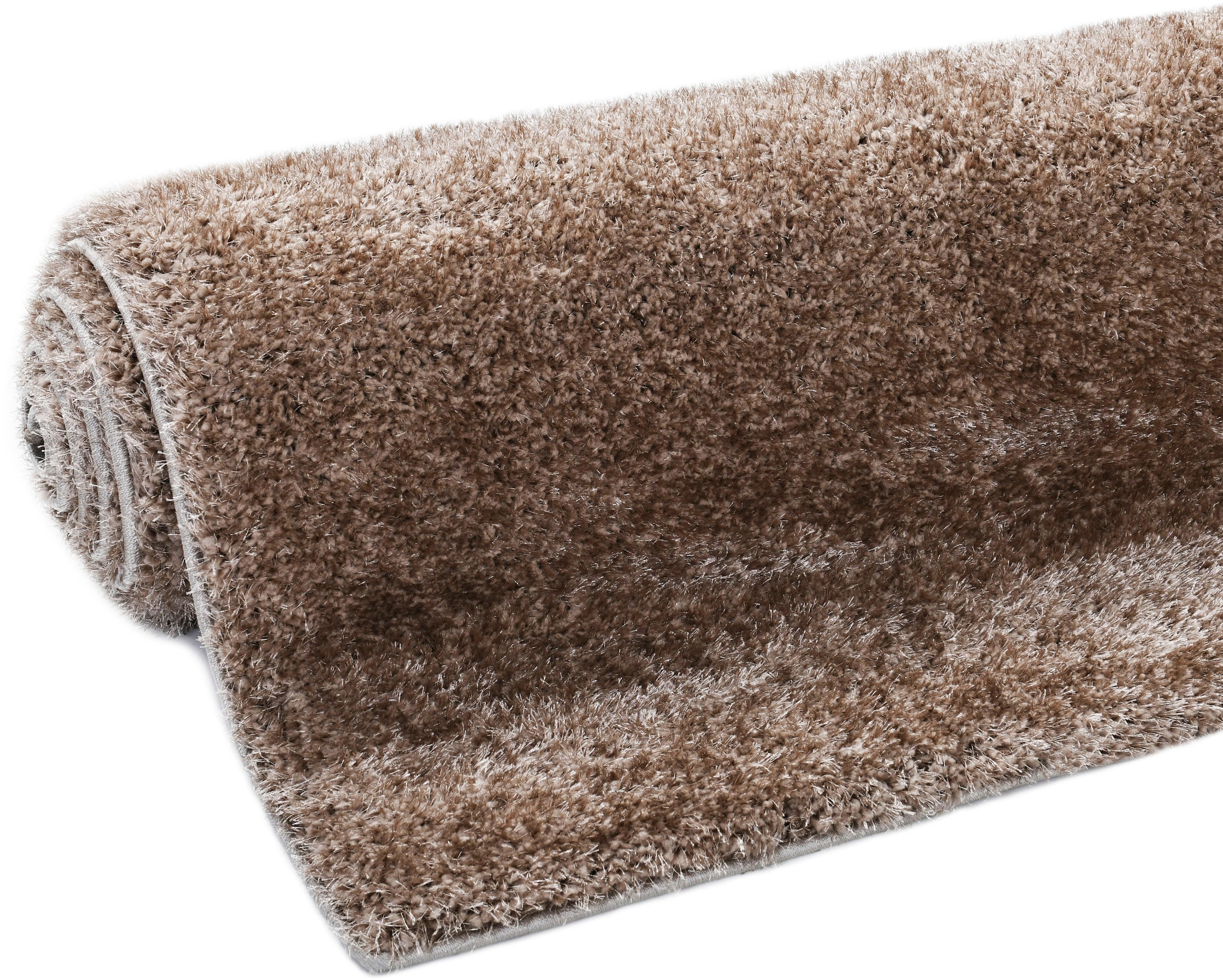 my home Hochflor-Teppich »Malin«, rechteckig, 43 mm Höhe, Shaggy in Uni-Farben, einfarbig, leicht glänzend, besonders weich