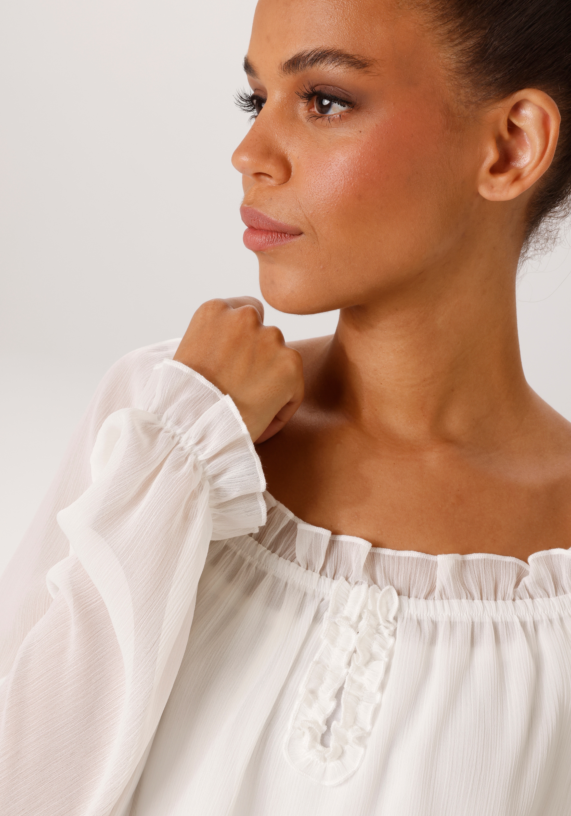 Aniston CASUAL Schlupfbluse aus strukturiertem Chiffon - NEUE KOLLEKTION