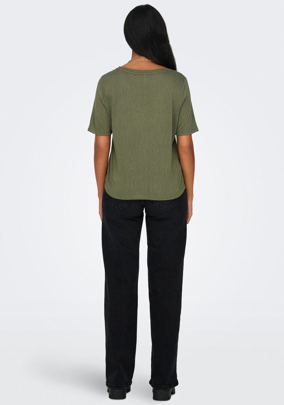 ONLY Kurzarmshirt »ONLELISE S/S V-NECK TOP JRS NOOS«