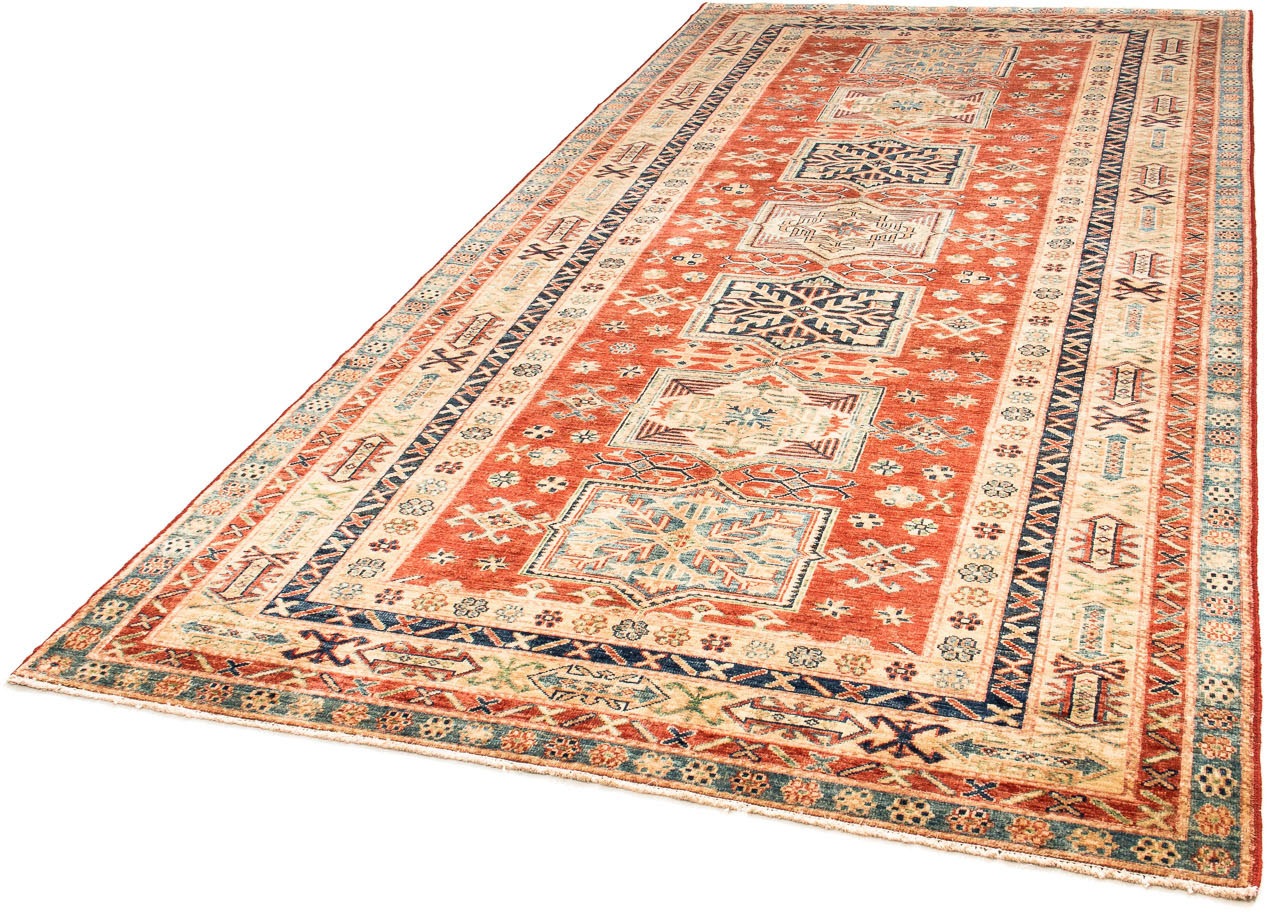 Image of morgenland Orientteppich »Ziegler - Kazak - 312 x 158 cm - dunkelrot«, rechteckig, 6 mm Höhe, Wohnzimmer, Handgeknüpft, Einzelstück mit Zertifikat bei Ackermann Versand Schweiz