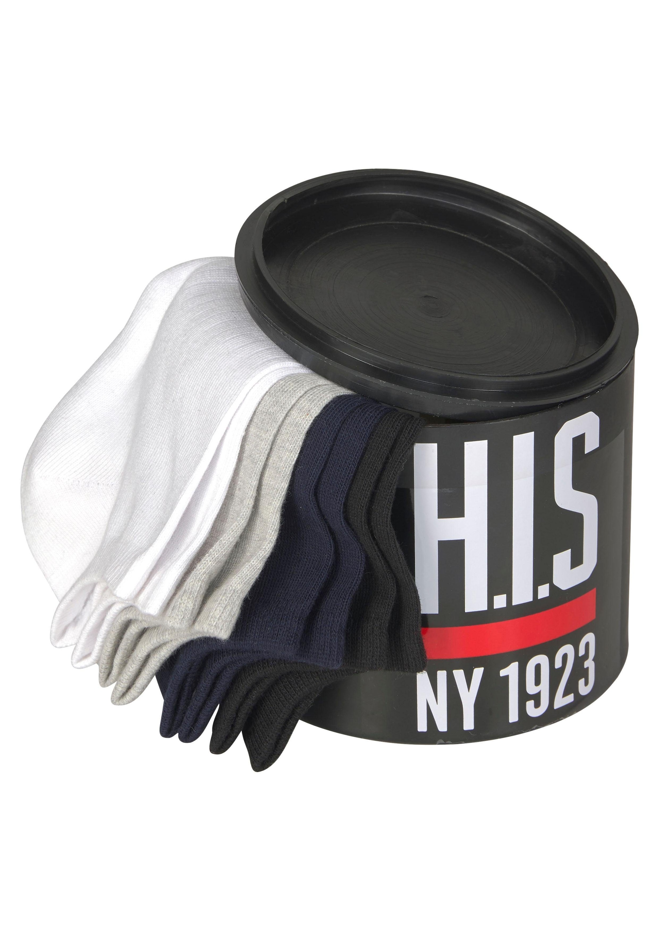 H.I.S Sneakersocken, (Dose, 8 Paar), in der Geschenkdose