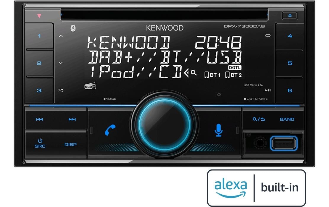 Kenwood Autoradio »DPX-7300DAB 2 DIN«, (Bluetooth-CD Digitalradio (DAB+)