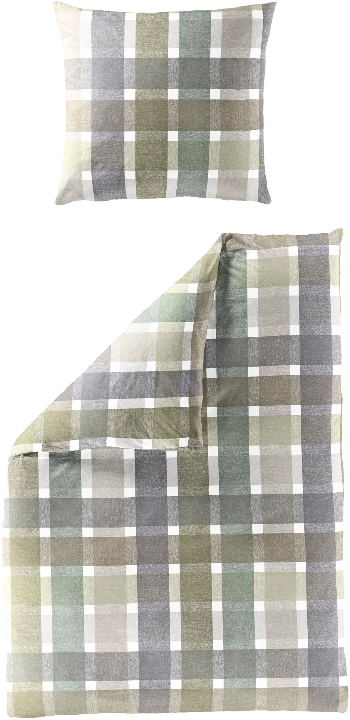 Image of BIERBAUM Bettwäsche "Bettwäsche 4080" 2 Stk. Mako-Satin, 100 % Baumwolle, pflegeleicht, seidig glänzend
