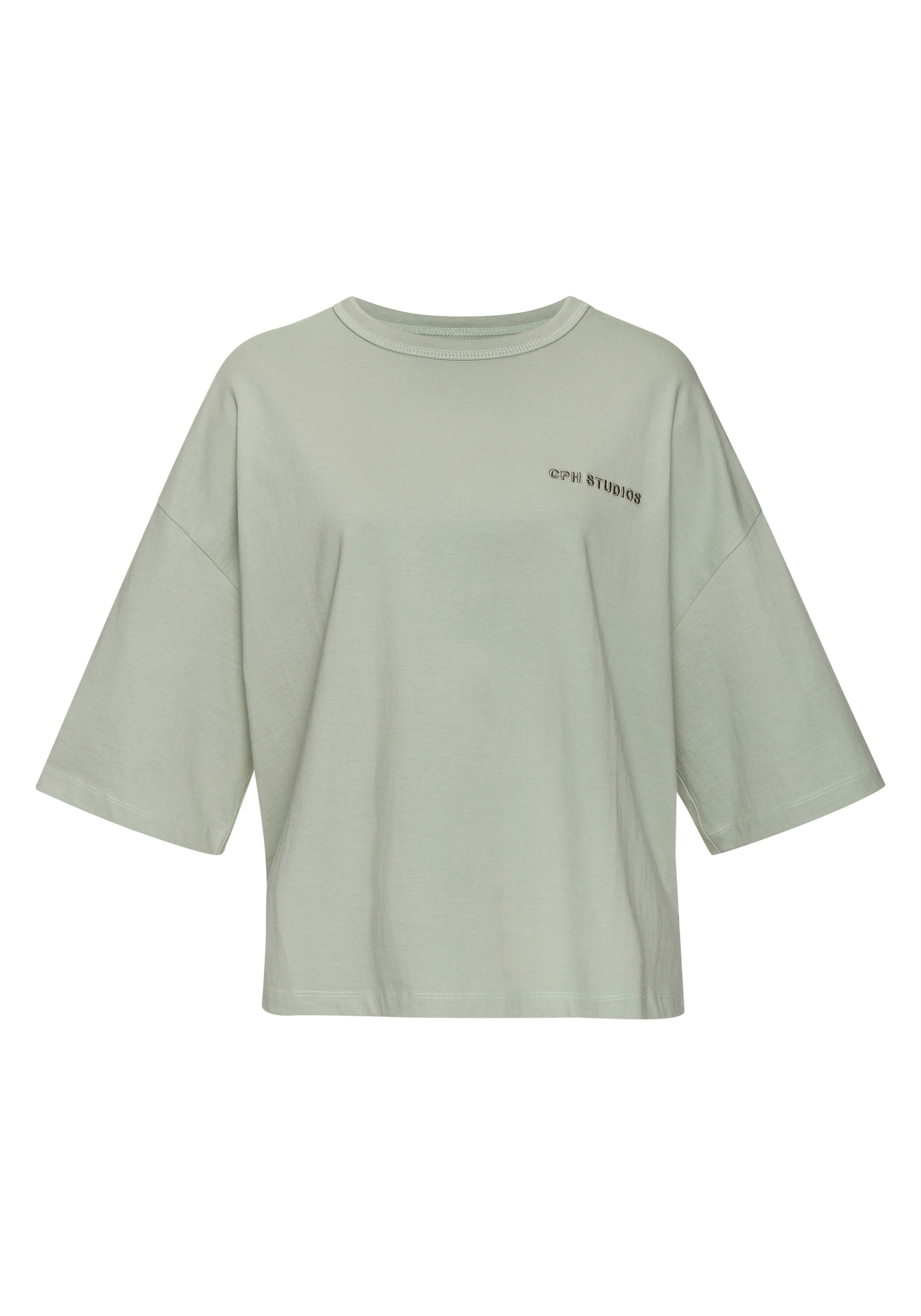Copenhagen Studios Oversize-Shirt »mit hochwertiger Logostickerei«, aus heavy Bio-Baumwoll-Qualität