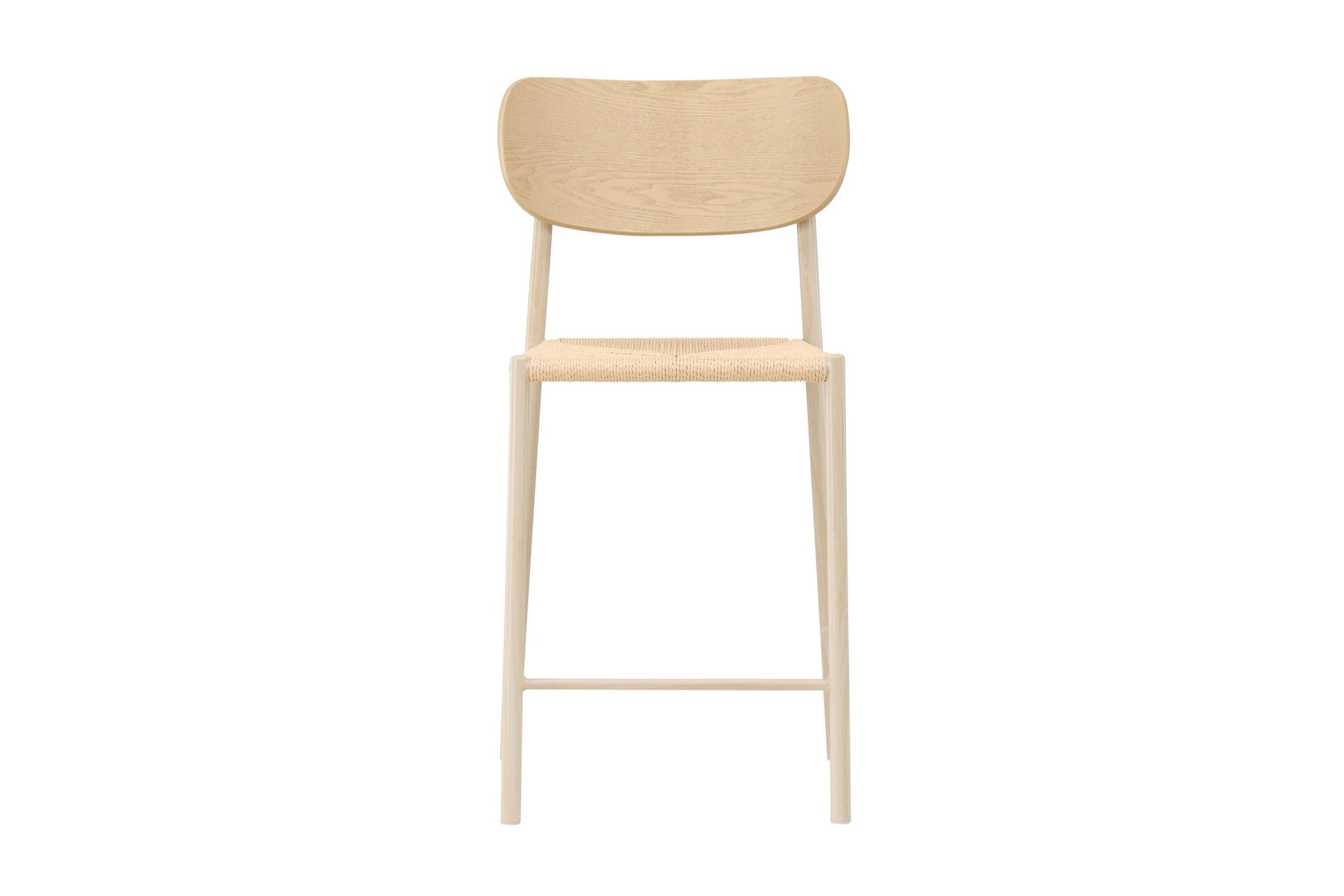 Venture Home Barhocker »Polly, Barhocker mit Rückenlehne und geflochtenem Seilsitz, 120 kg« 1 Stk. tlg. Tresenstuhl, Rattan, Stahlrahmen, geflochtenes Seil, hell
