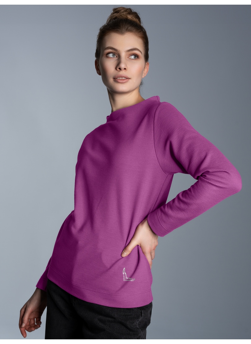 Trigema Sweatshirt »TRIGEMA Stehkragen Pullover mit Kristallsteinen«