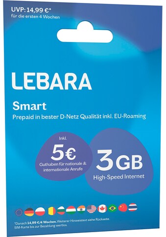 Lebara Prepaidkarte »Smart SIM-Paket (Prepaid Mobilfunk)« kaufen