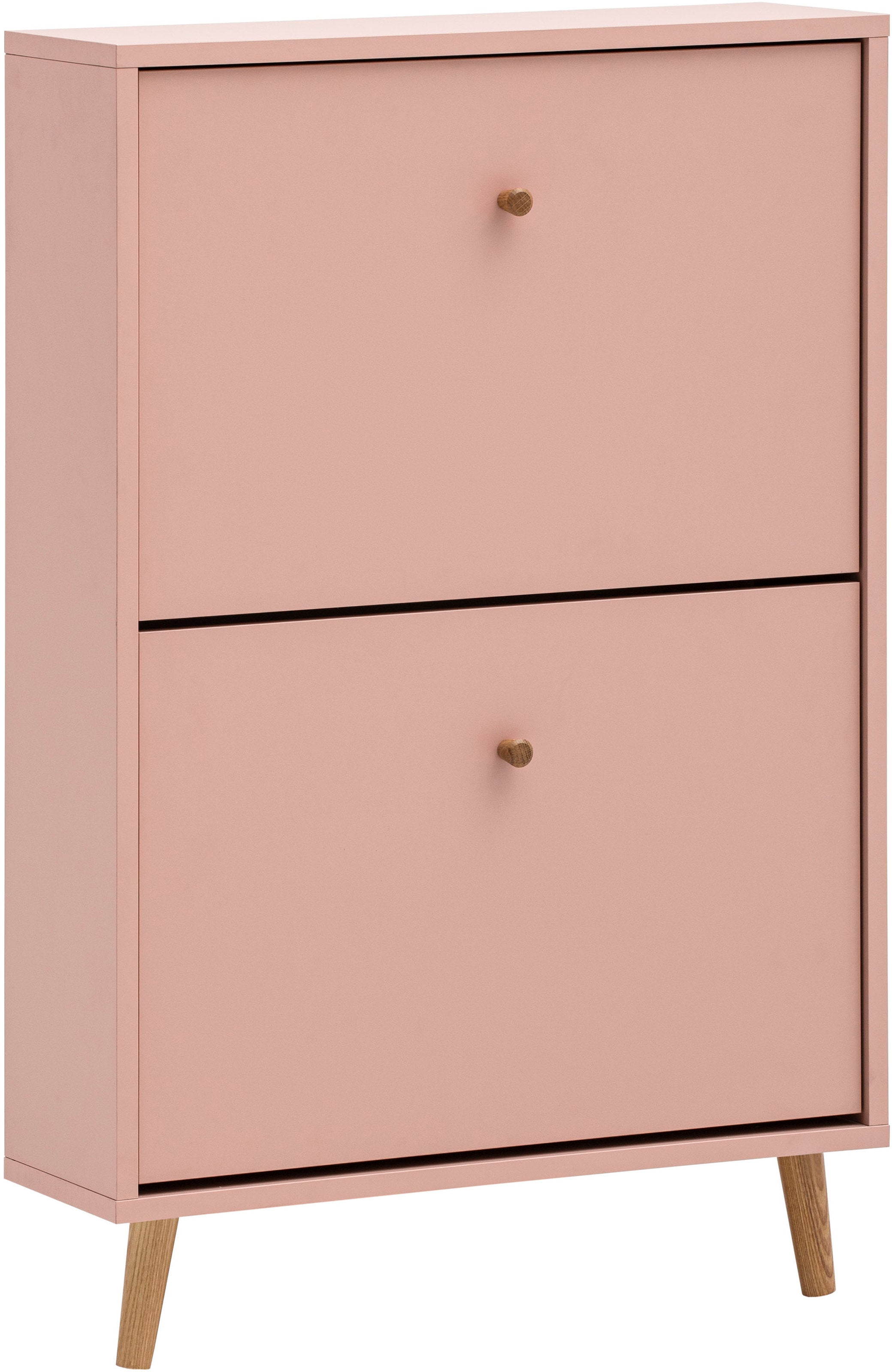 Image of Schildmeyer Schuhschrank "Bjarne, Breite 59 cm" Griffe und Möbelfüsse aus Massivholz, Platz für bis zu 6 Paar Schuhe