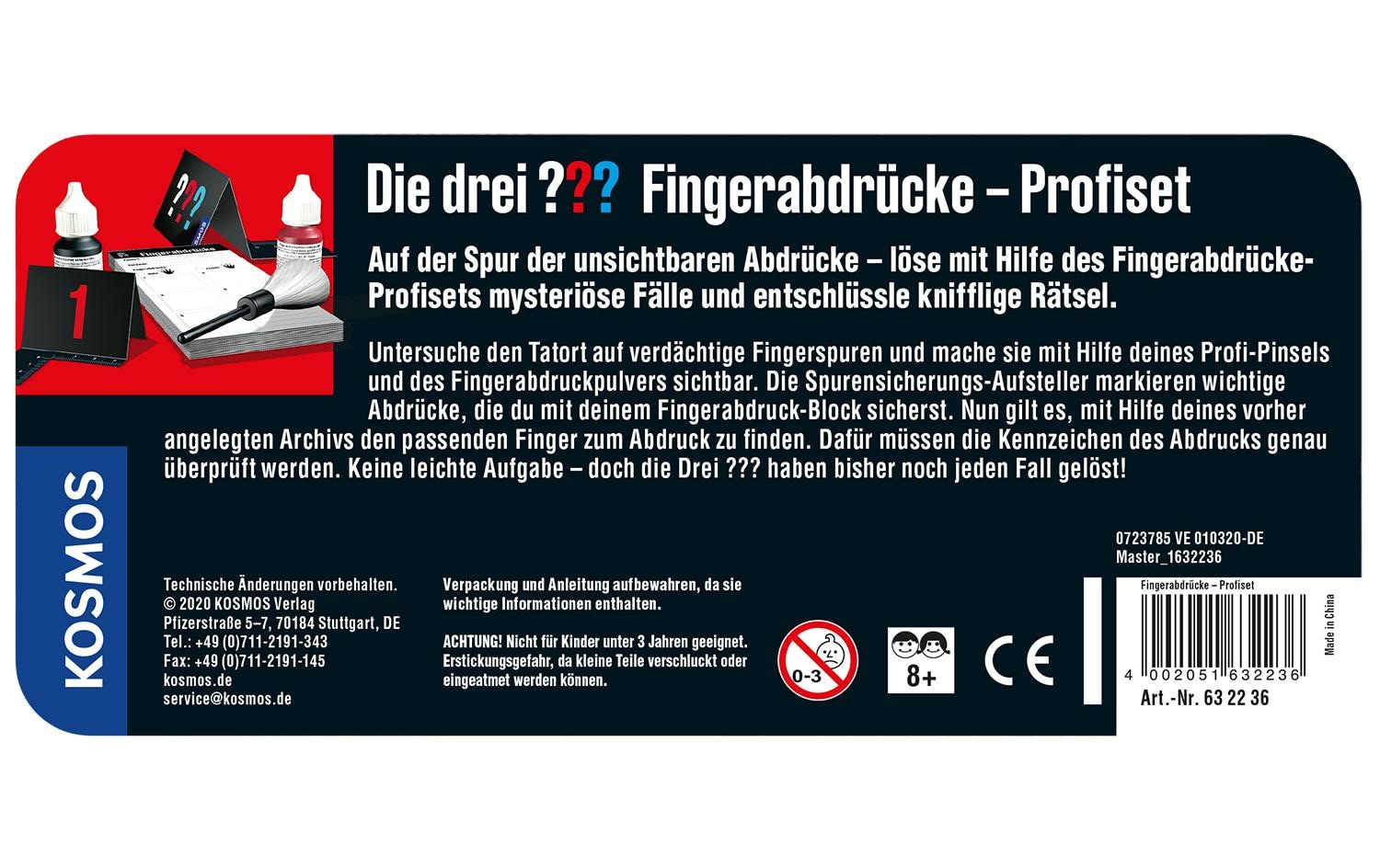 Kosmos Spiel »DIE DREI ??? Profi-Fingerabdruckset«