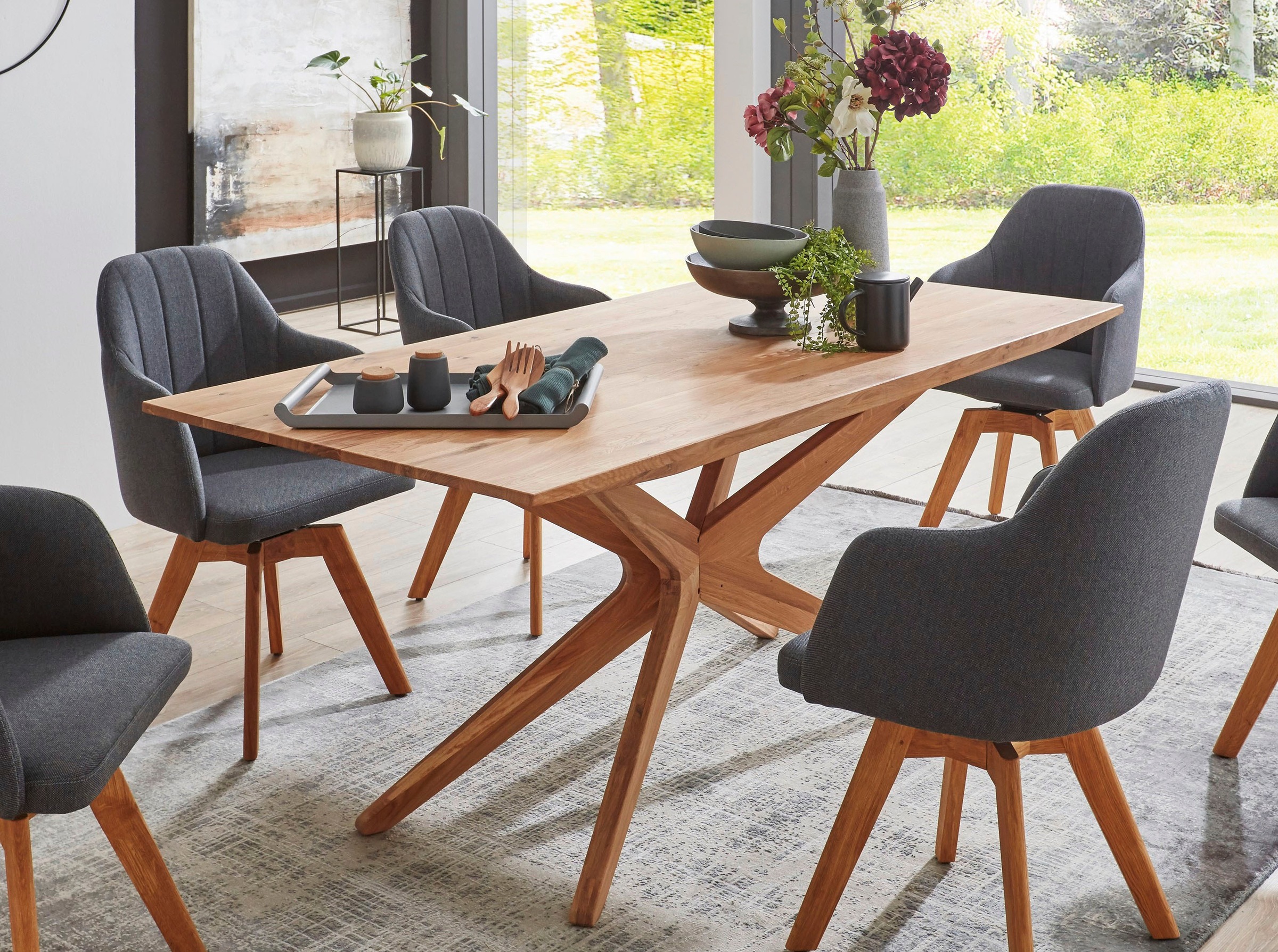 Image of Holzzone Esstisch »SPIDER«, Massivholz Eiche bei Ackermann Versand Schweiz