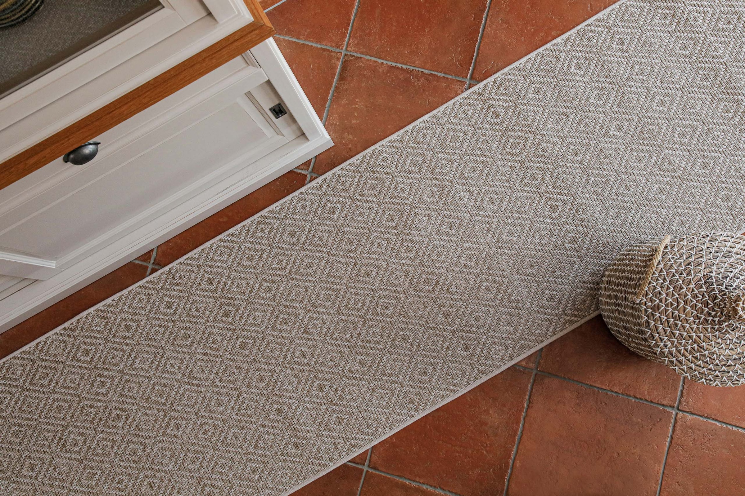 Wecon home Läufer »Miami Beach« rechteckig 5 mm Höhe In- & Outdoor Teppich, wetterfest, modernes Rauten Muster, Balkon