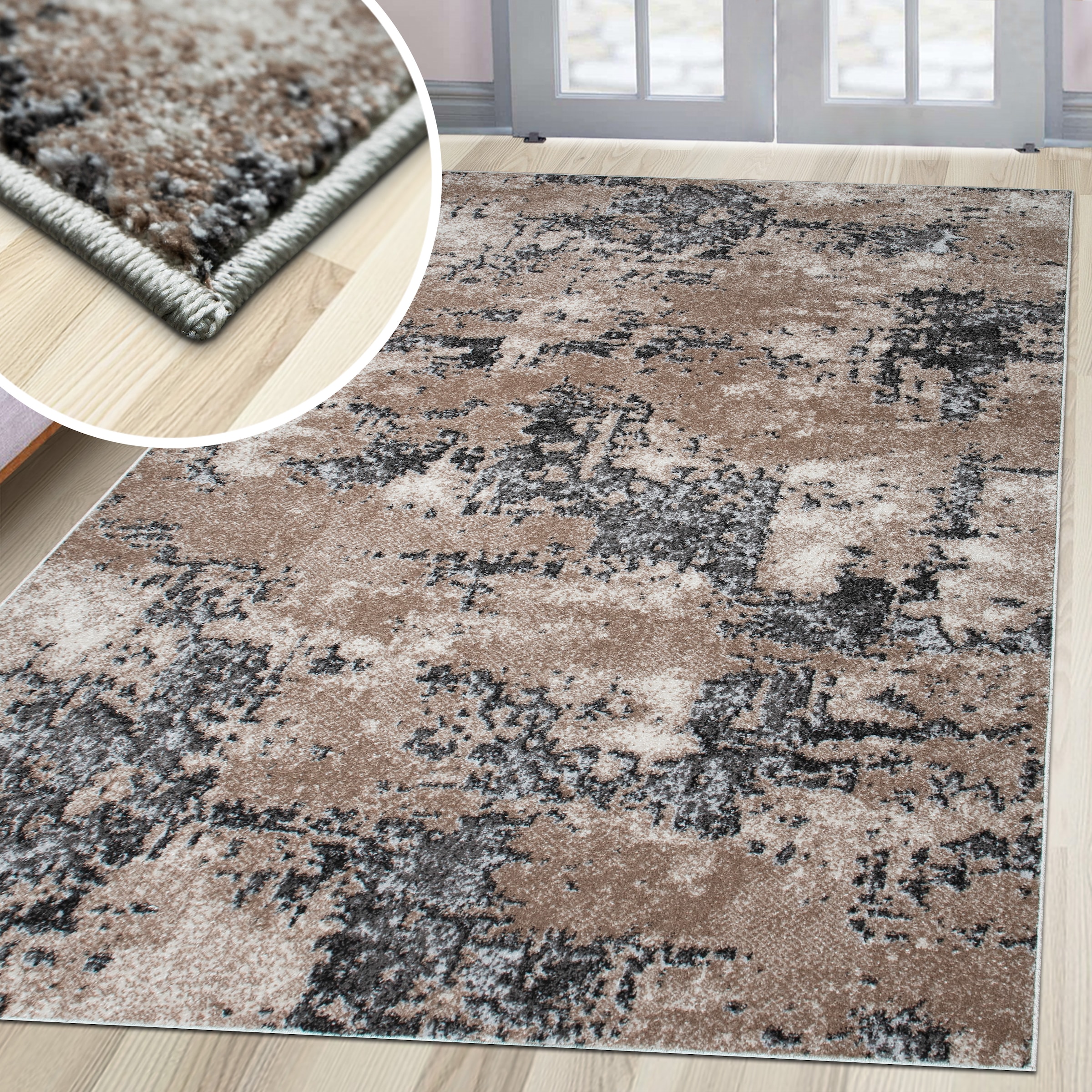 GOODproduct Teppich »Janory, Marmor-Optik« rechteckig 9 mm Höhe mit besonders weichem Flor, Kurzflor, modernes Design