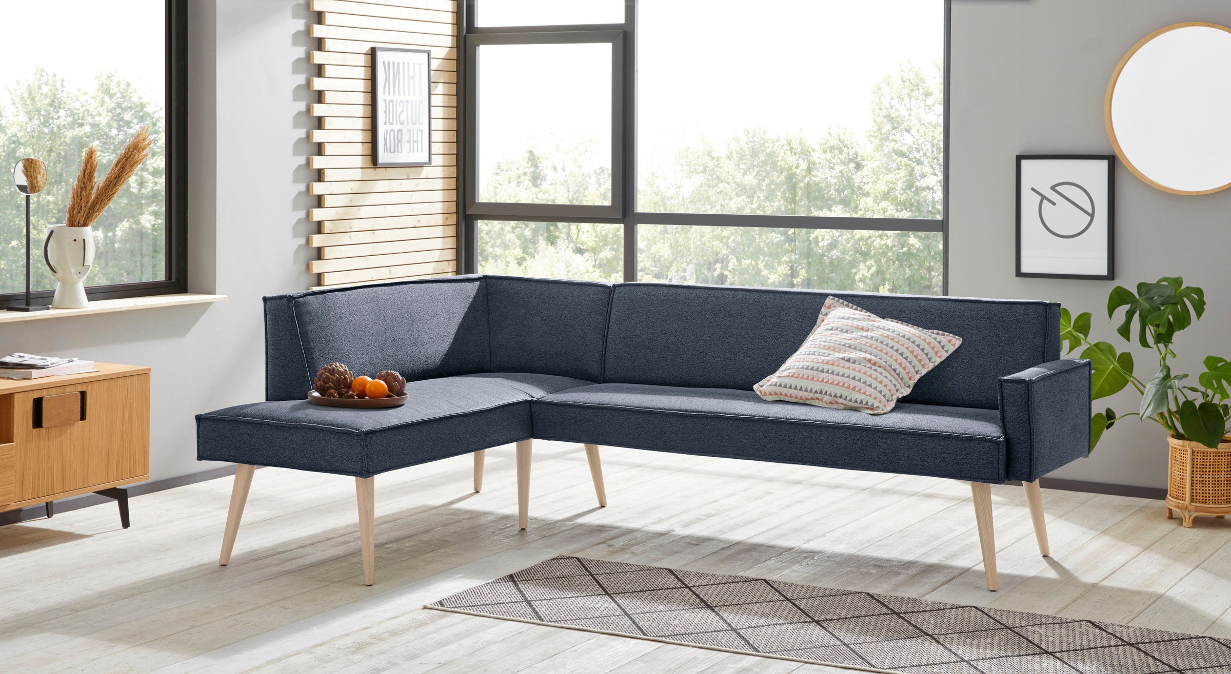 Image of exxpo - sofa fashion "Lungo, moderne Kedernaht, bequem und elegant, hoher Holzfuss" hochwertige Detailverarbeitung, frei im Raum stellbar