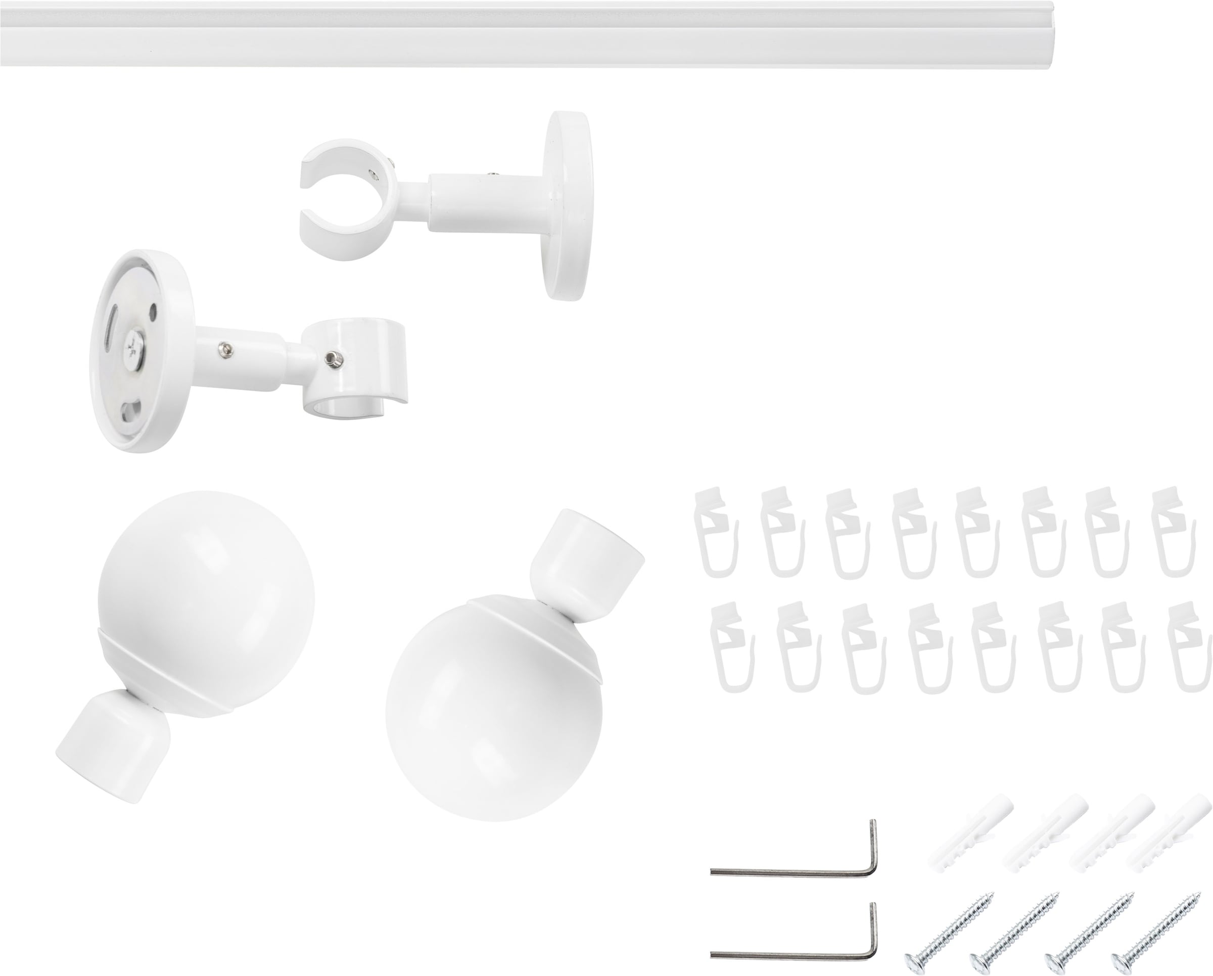 SN DECO GROUP Gardinenstange »Gardinenstange Innenlauf Reims Ø 19 mm, 1-läufig, Fixmass, verschraubt« Ø 19 mm Fixmass;kürzbar
