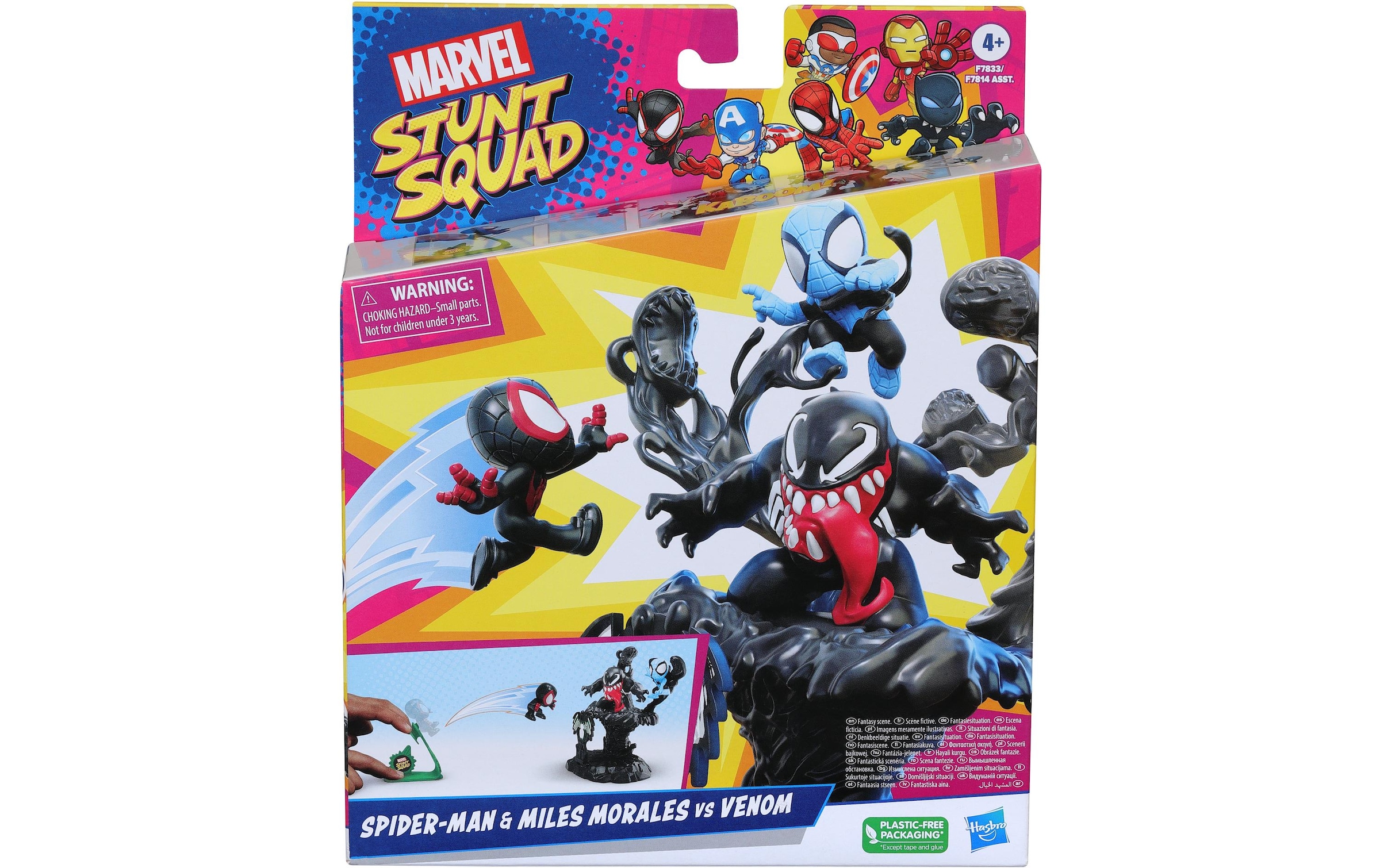 MARVEL Spielfigur »Stunt Squad – Spider-Man & Miles Morales vs. Venom«