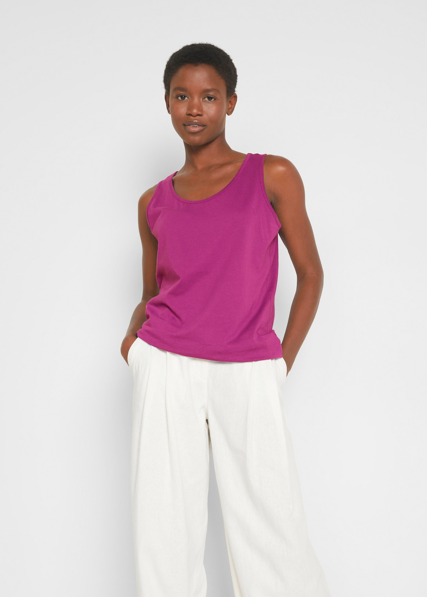 bonprix Top long Packung, 5 pièces figurumspielende Passform, po-bedeckend