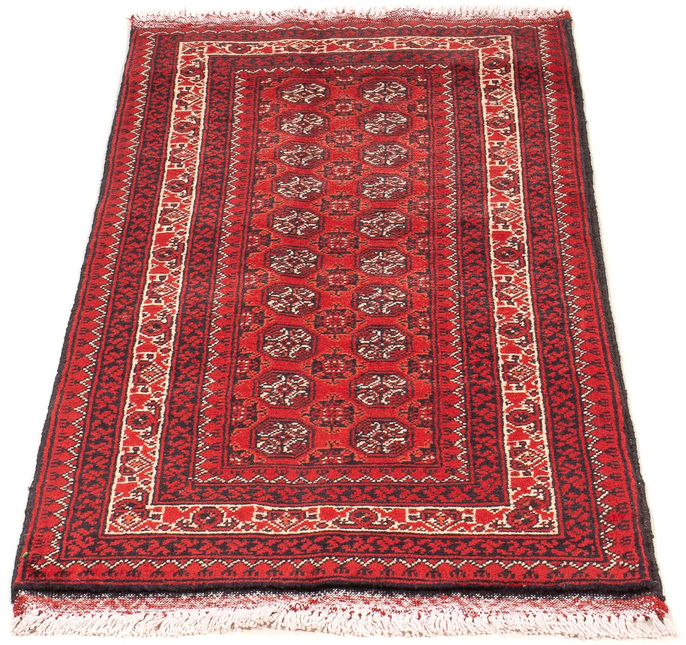 Image of morgenland Orientteppich »Afghan - 100 x 69 cm - dunkelrot«, rechteckig, 7 mm Höhe, Wohnzimmer, Handgeknüpft, Einzelstück mit Zertifikat bei Ackermann Versand Schweiz