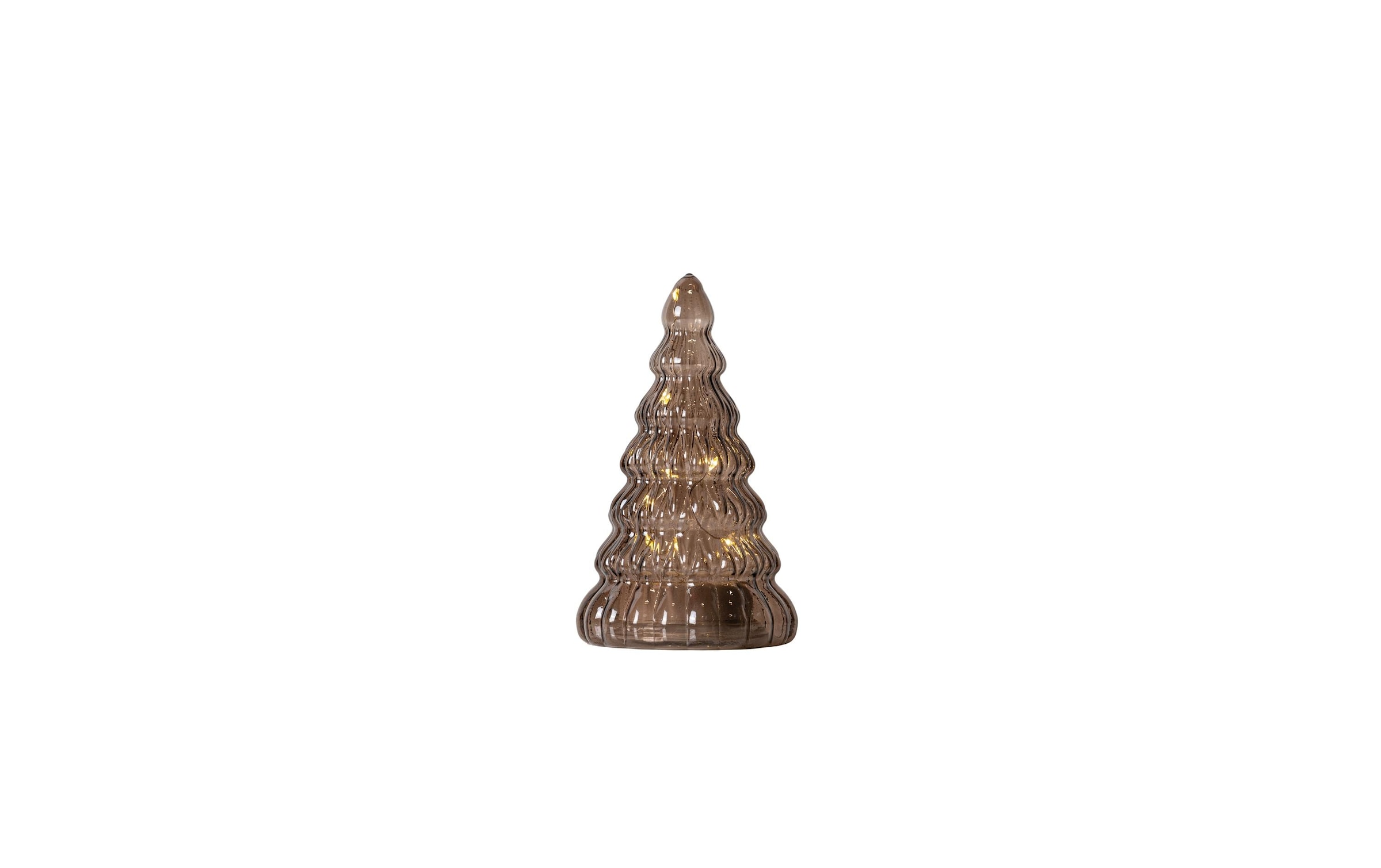 Weihnachtsfigur »LED Baum Lucy, Dunkelbraun, Glas«