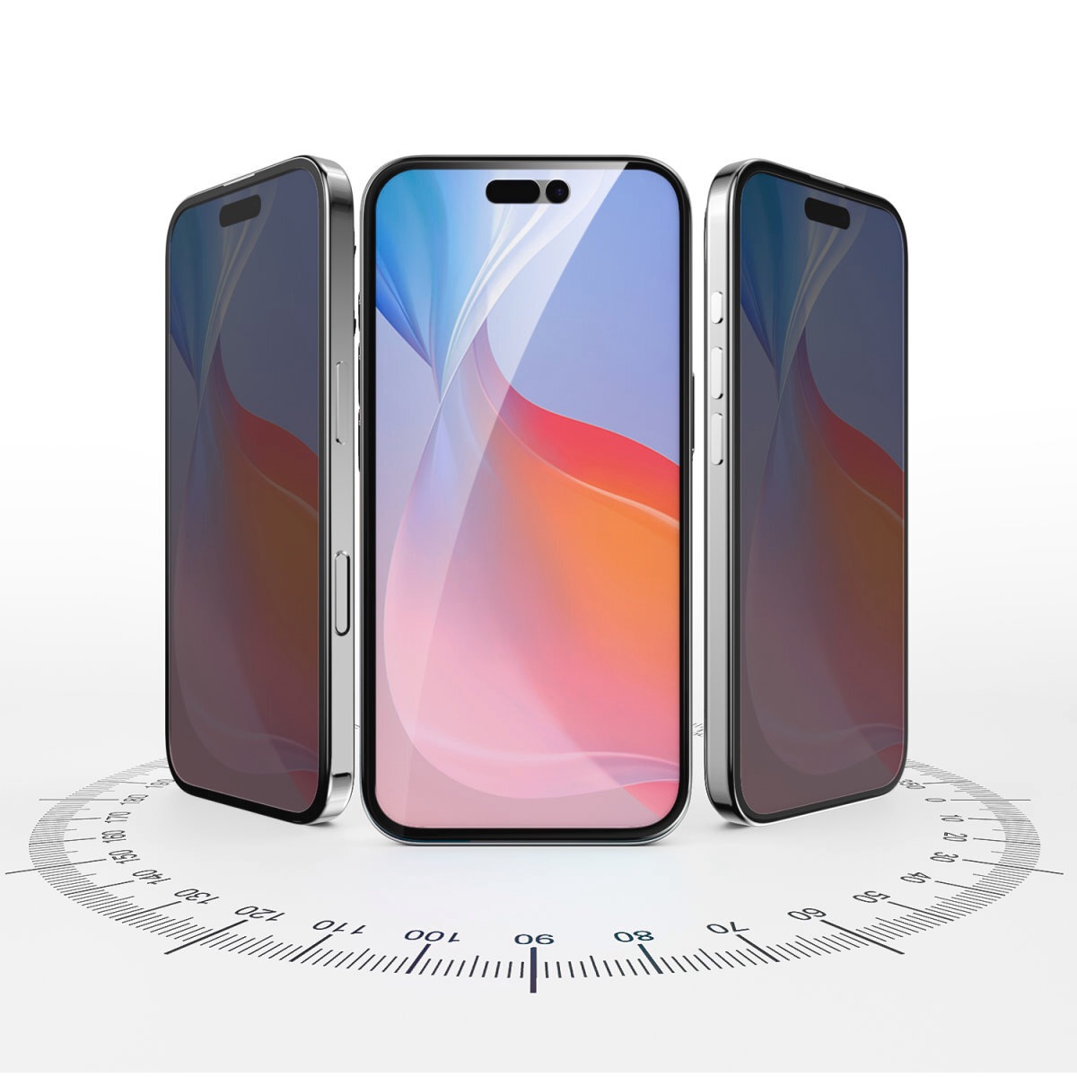 4smarts Displayschutzglas »Second Glass Privacy mit Montagerahmen«, für Apple iPhone 16, (1 St.), Displayschutzfolie, Schutzfolie, Bildschirmschutz, kratz- & stossfest