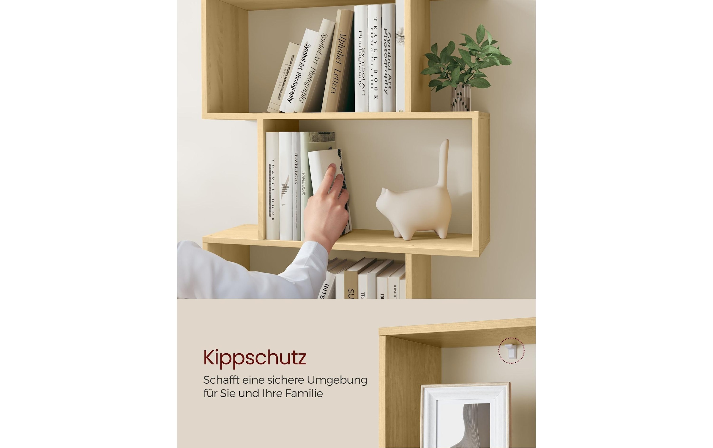 VASAGLE Bücherregal »Zick-Zack«