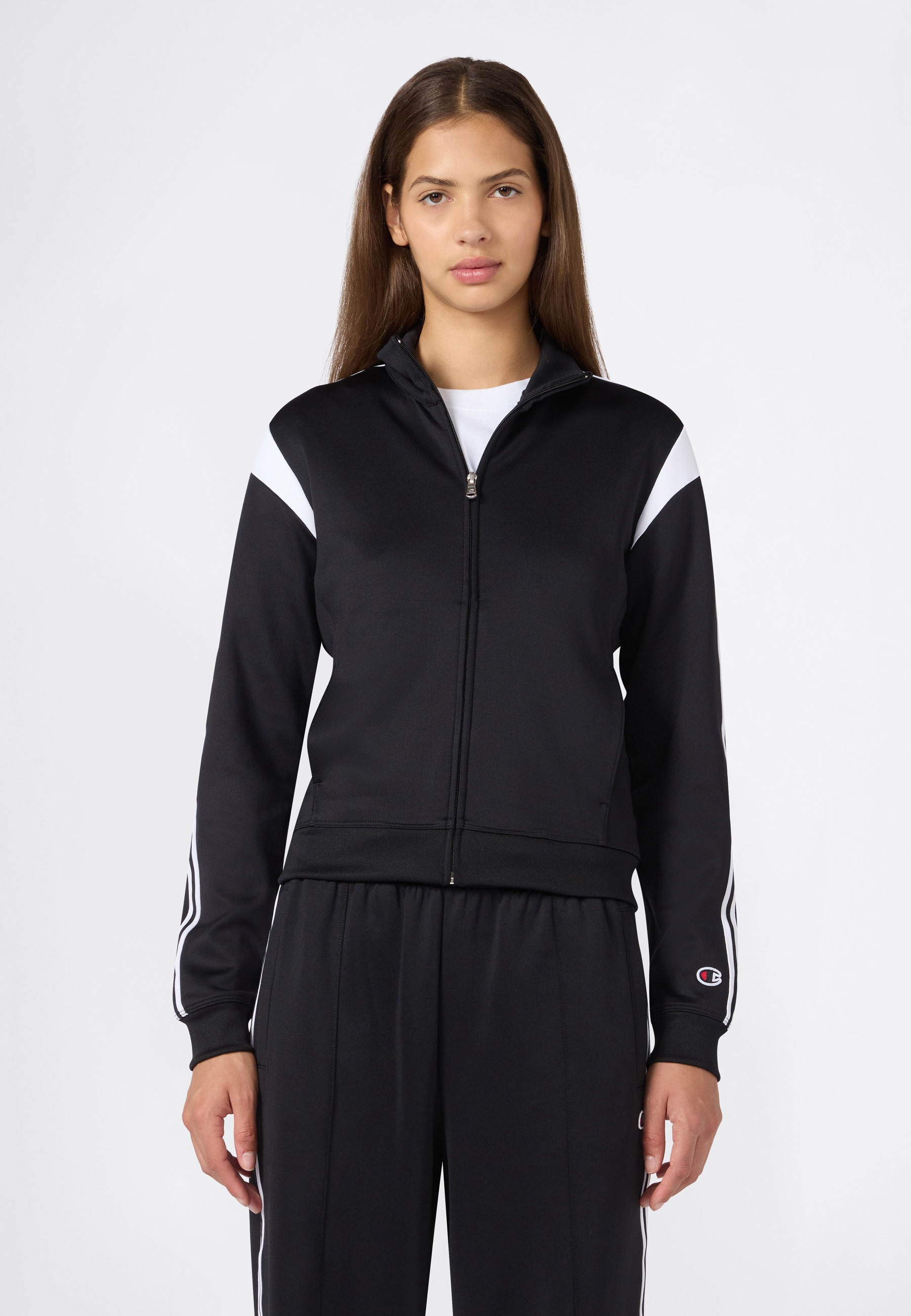 Image of Champion Kapuzensweatjacke "SPORTWEAR TRACK TOP Slim Fit" mit sportlicher Optik, Langarm-Ausführung, Slim Fit