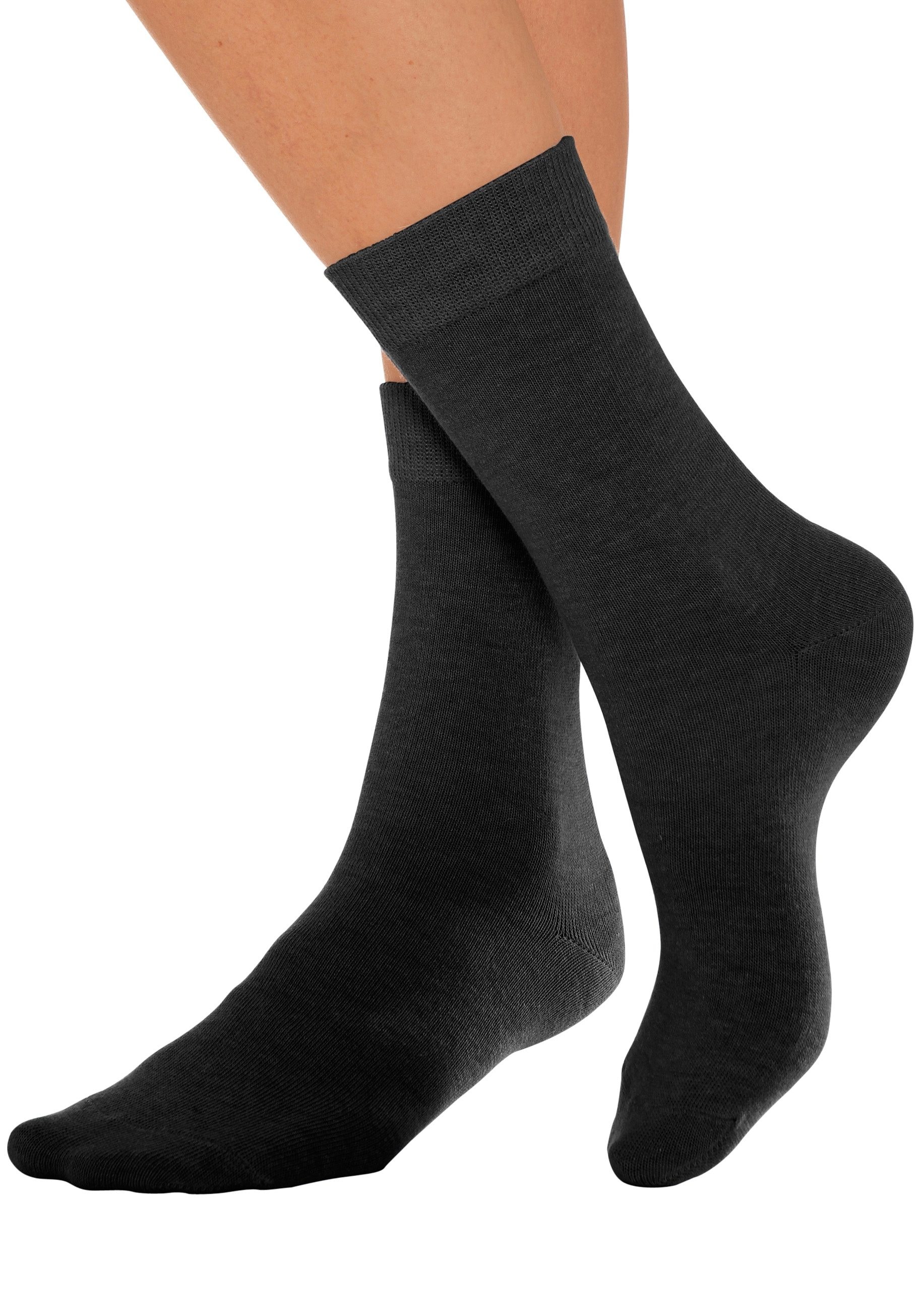 Lavana Basicsocken, (Set, 7 Paar), mit druckfreiem Bündchen