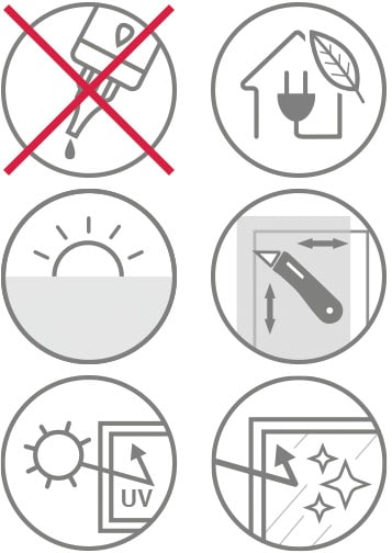 GARDINIA Film pour fenêtre »Statische UV-Folie« 1 cuis halbtransparent selbstklebend 77% UV-Schutz