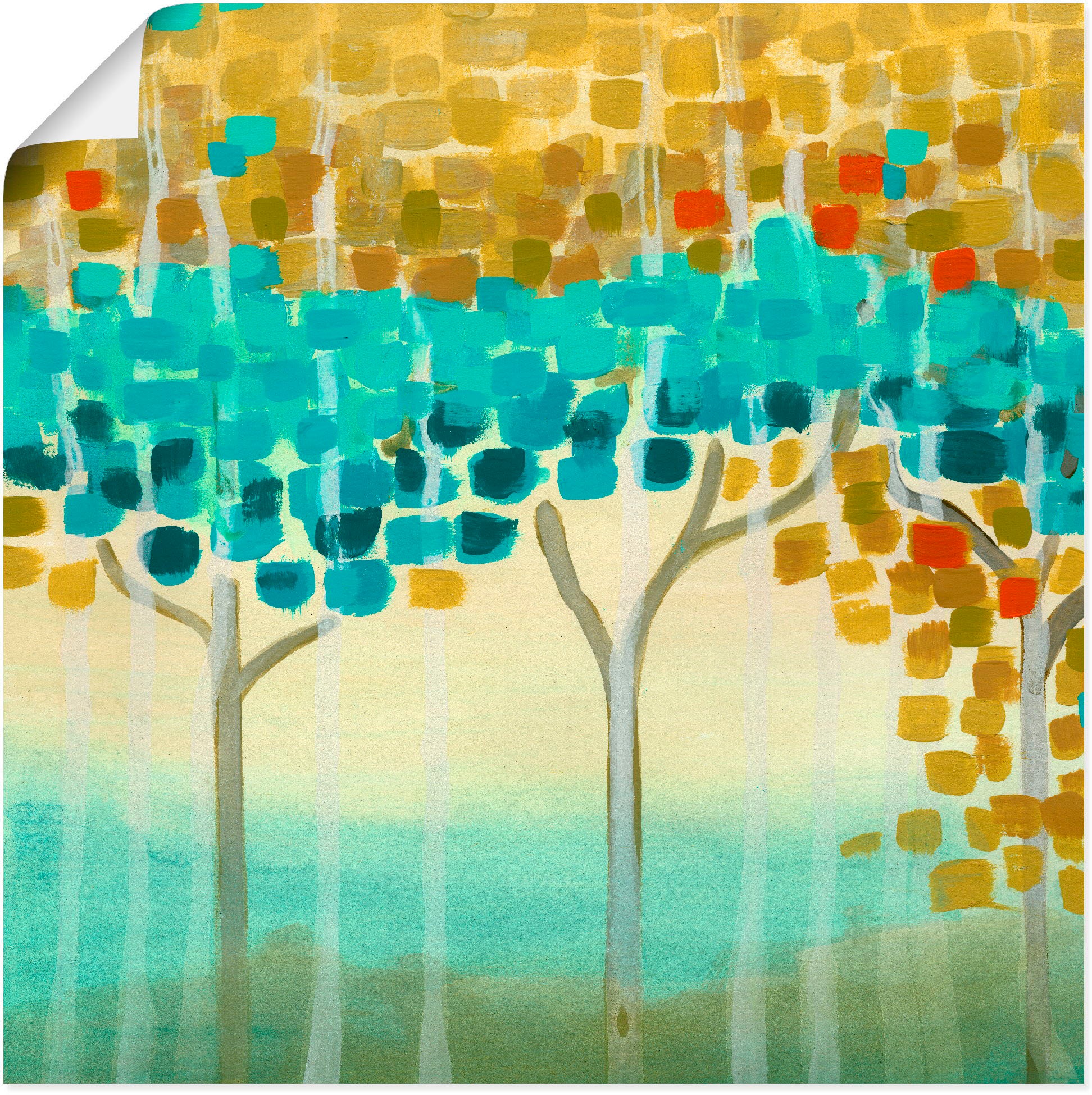 Image of Artland Wandbild »Waldmosaik II«, Muster, (1 St.), in vielen Grössen & Produktarten - Alubild / Outdoorbild für den Aussenbereich, Leinwandbild, Poster, Wandaufkleber / Wandtattoo auch für Badezimmer geeignet bei Ackermann Versand Schweiz