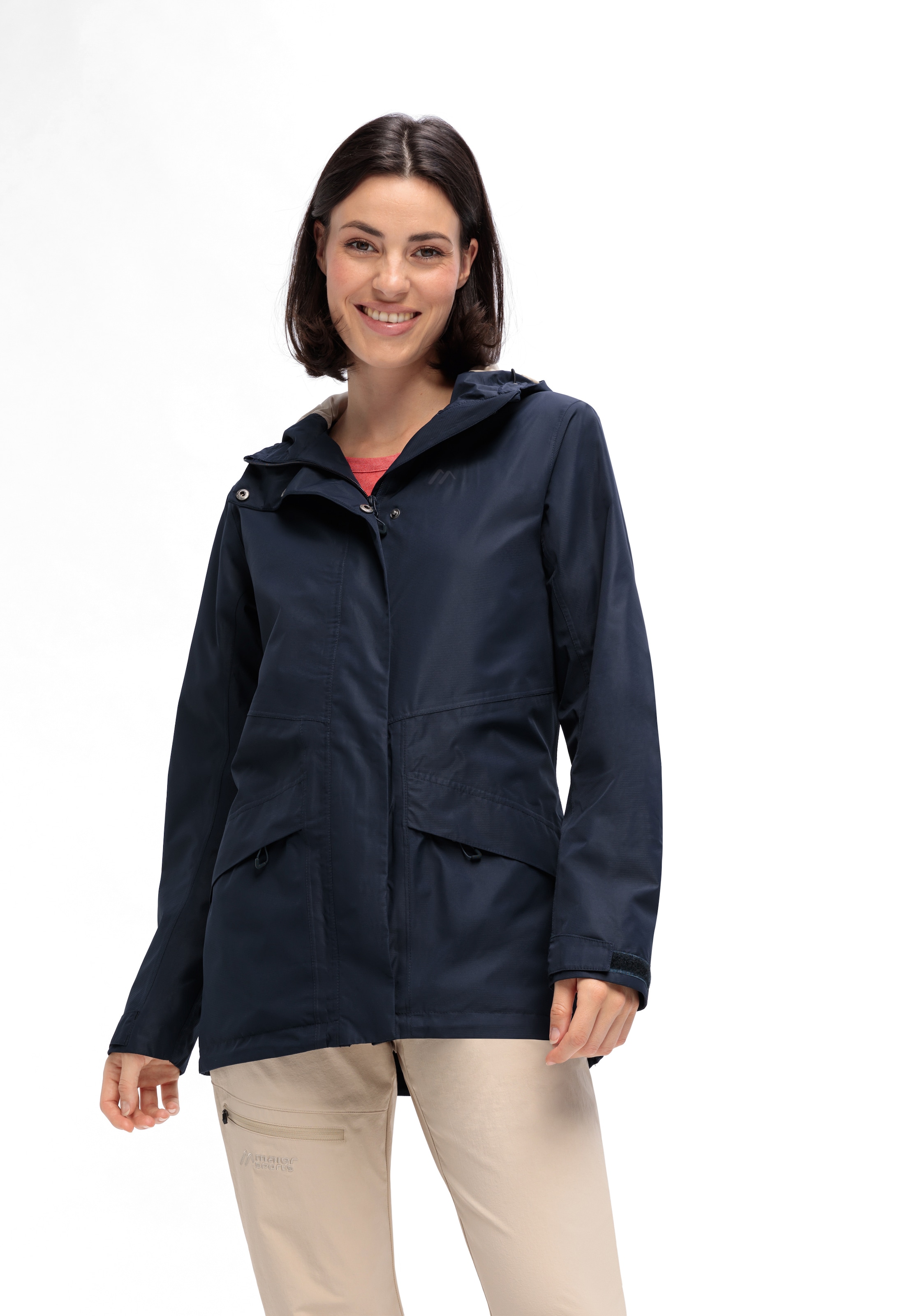 Maier Sports Veste d'extérieur »Brocken Long W« Damen Jacke wasserdicht, Funktionsjacke 2 Taschen aussen + Innentasche