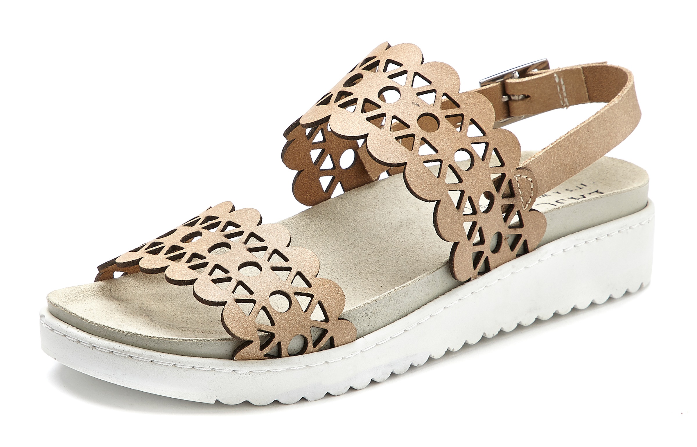 Image of LASCANA Sandale, aus Leder mit bequemem Leder-Fussbett und modischen Cut-Outs bei Ackermann Versand Schweiz