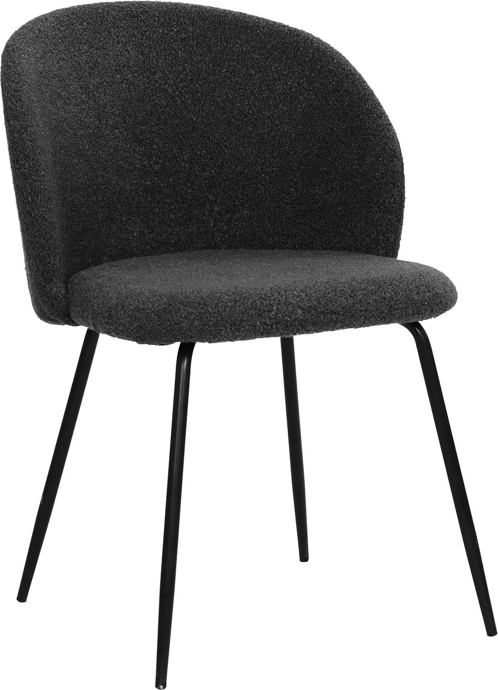 SIT Chaise à 4 pieds »Verona 2er-Set Esszimmerstühle mit Strukturstoff & Metallgestell« (Ensemble) 2 cuisTissu structuré Öko-Tex & dossier ergonomiquement arrondi
