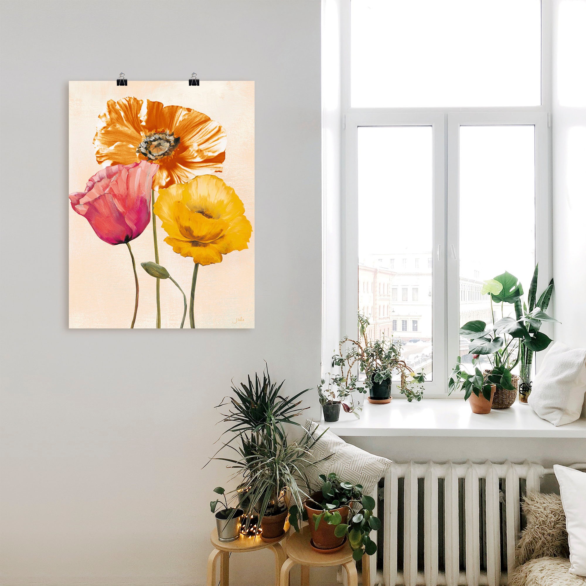 Artland Wandbild »Bunte Mohnblumen II«, Blumenbilder, (1 St.), als Leinwandbild, Poster, Wandaufkleber in verschied. Grössen