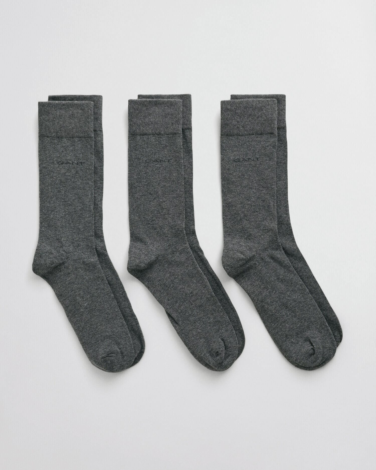 Gant Chaussettes basiques »SOFT COTTON SOCKS 3-PACK« Packung, 3, 3 cuis tlg. mit Logodruck am Knöchel