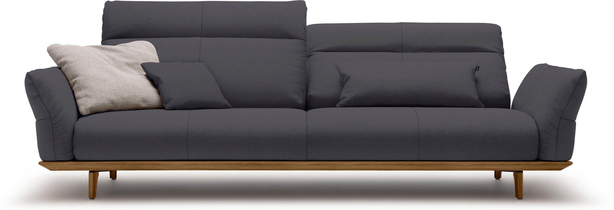 Creation BY ROLF BENZ 4 places »CR.460 mit verstellbarer Rückenlehne, Designsofa, bequem« socle en noyer, pieds en noyer, largeur 248 cm