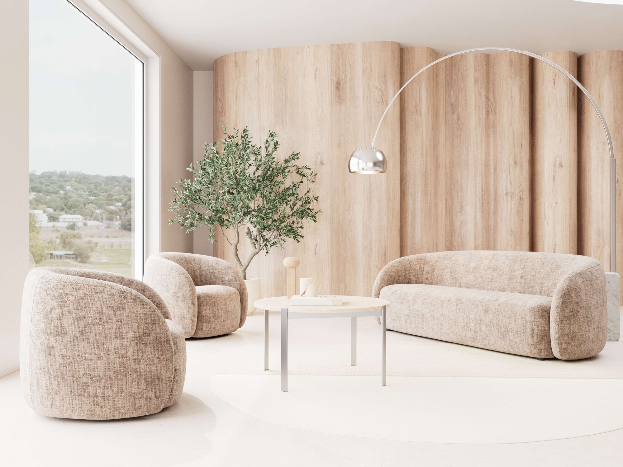 ACTONA GROUP Chaise rembourrée »Loungestuhl« () Stuhl, beige, drehfunk, 81x83x76