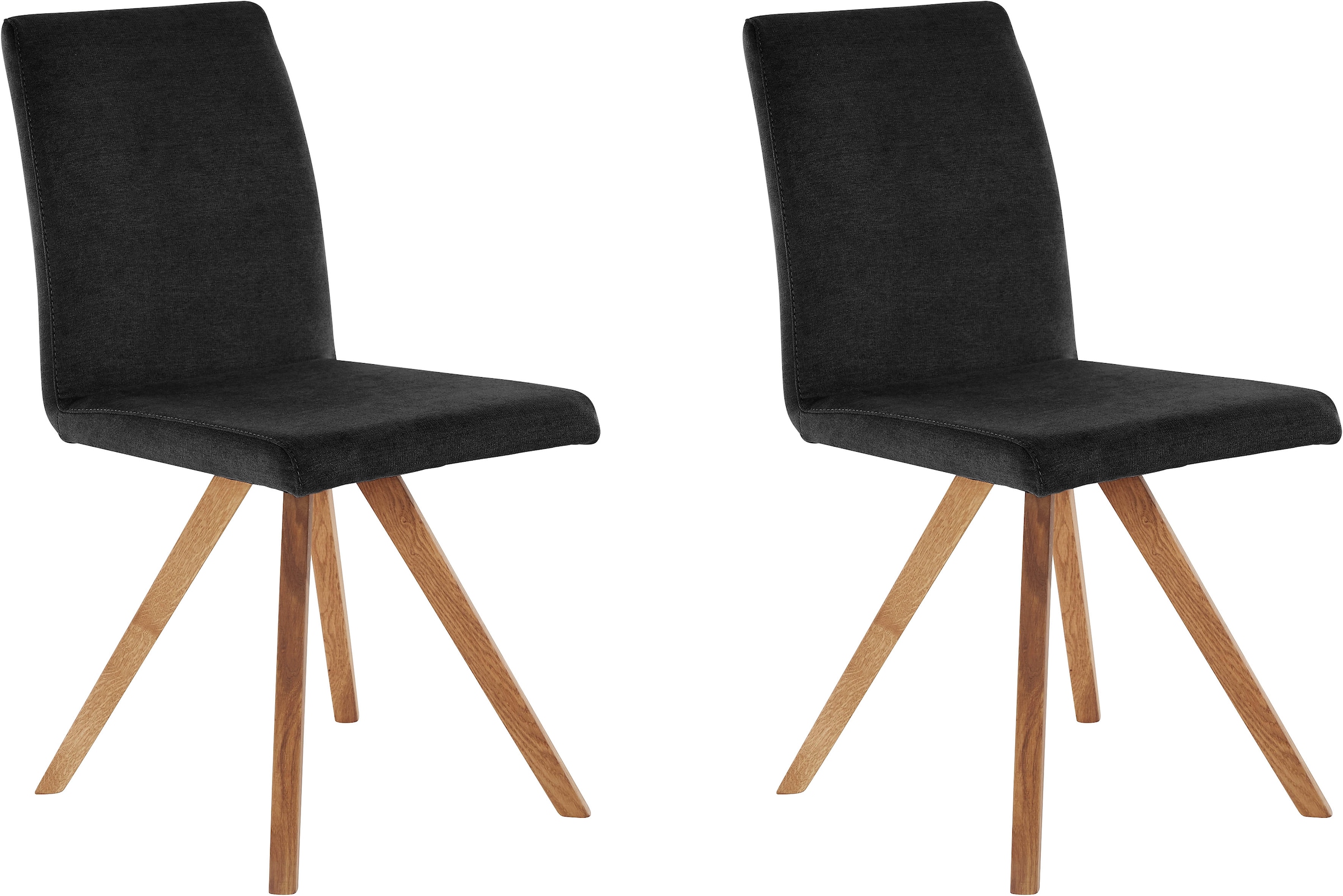 Home affaire Schalenstuhl »Rio« (Set) 2 Stk.Bezug in Kunstleder oder Strukturstoff und das Gestell ist Eiche geölt