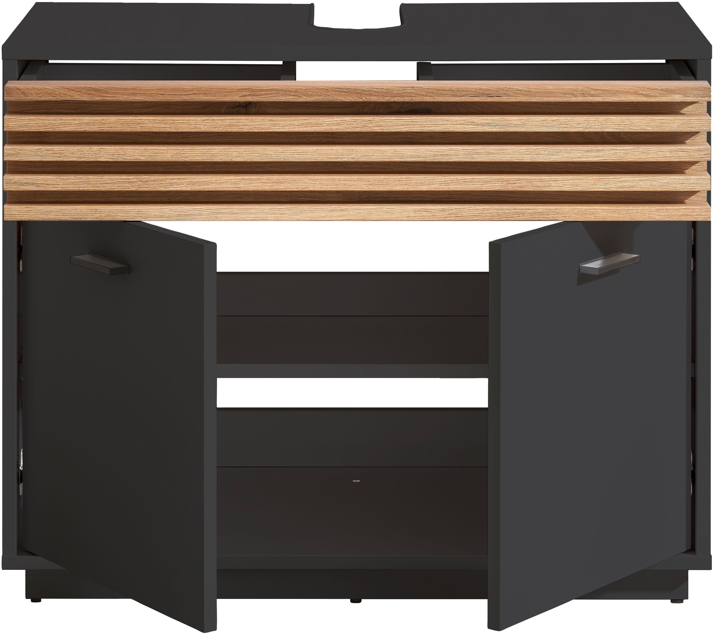 BASIC by Balculina Armoire sous lavabo »Liguria B/H/T 80x64x40 cm« 1 cuis tlg. Largeur 80cm, tiroir sous plan, FSC-Mix 70%