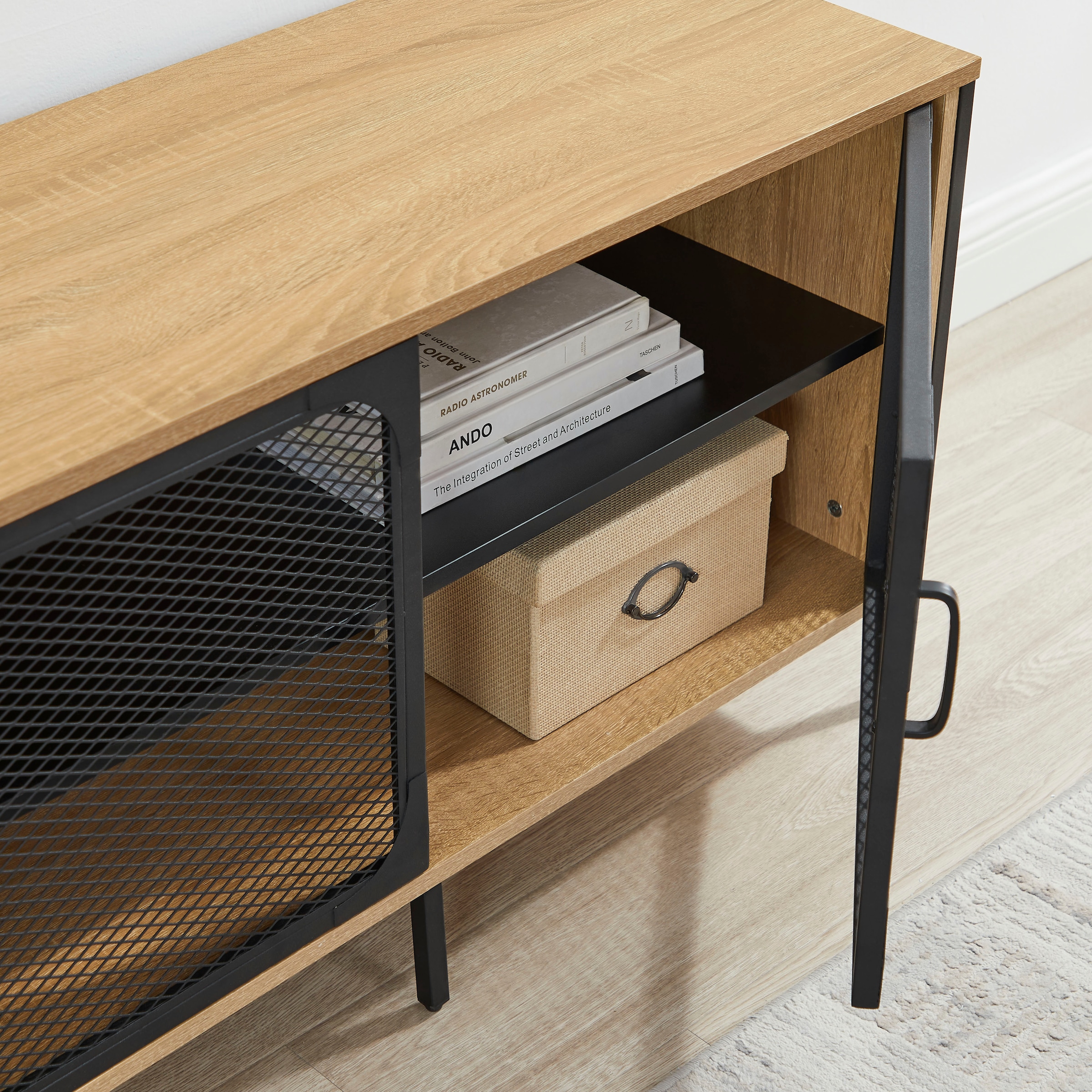 GOODproduct Tableau TV »Amance« mit ABS-Kanten und pulverbeschichteten Metallbeinen, Breite 150 cm