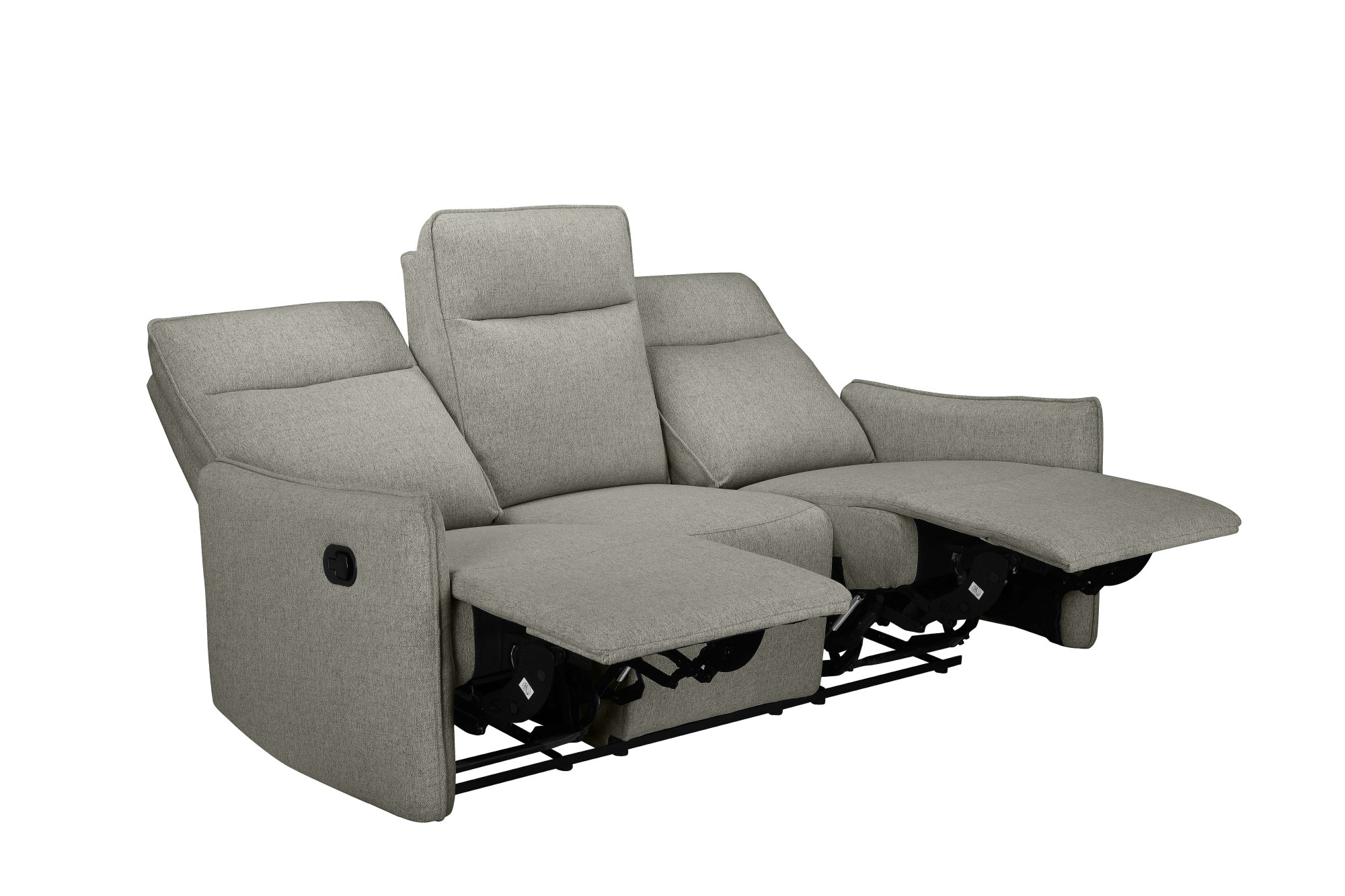 Dorel Home 3-Sitzer »Lugo, Kinosofa mit Reclinerfunktion in Kunstleder und Webstoff«, mit manueller Relaxfunktion in 2 Sitzen