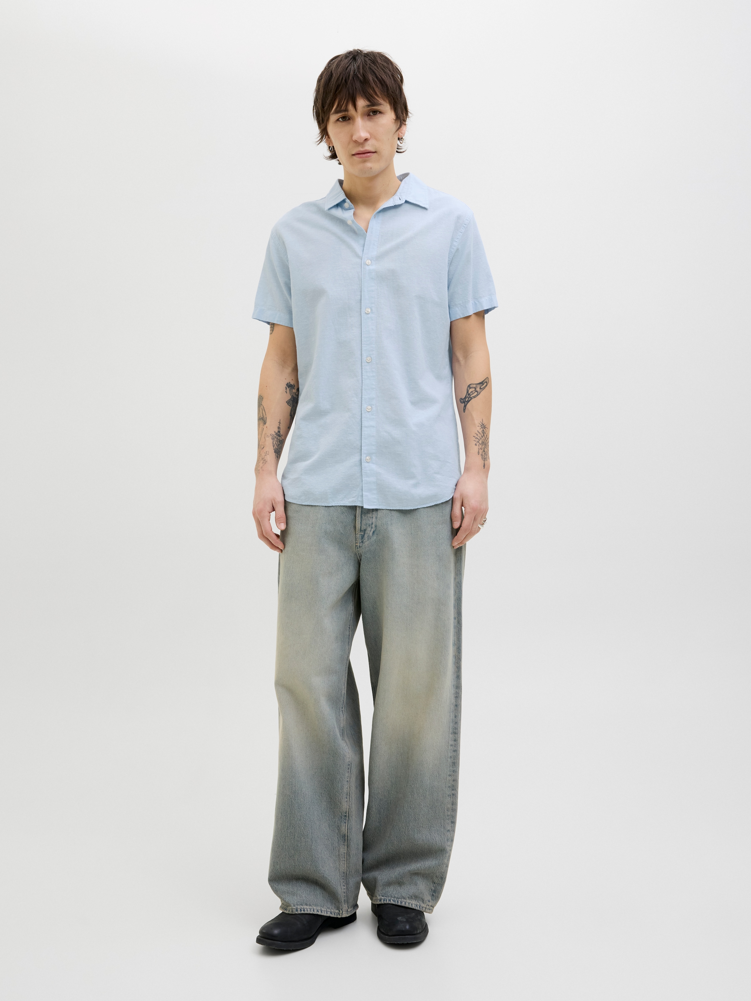 Jack & Jones Kurzarmhemd »JJEBREEZE SHIRT SS SN«, mit Hemdkragen