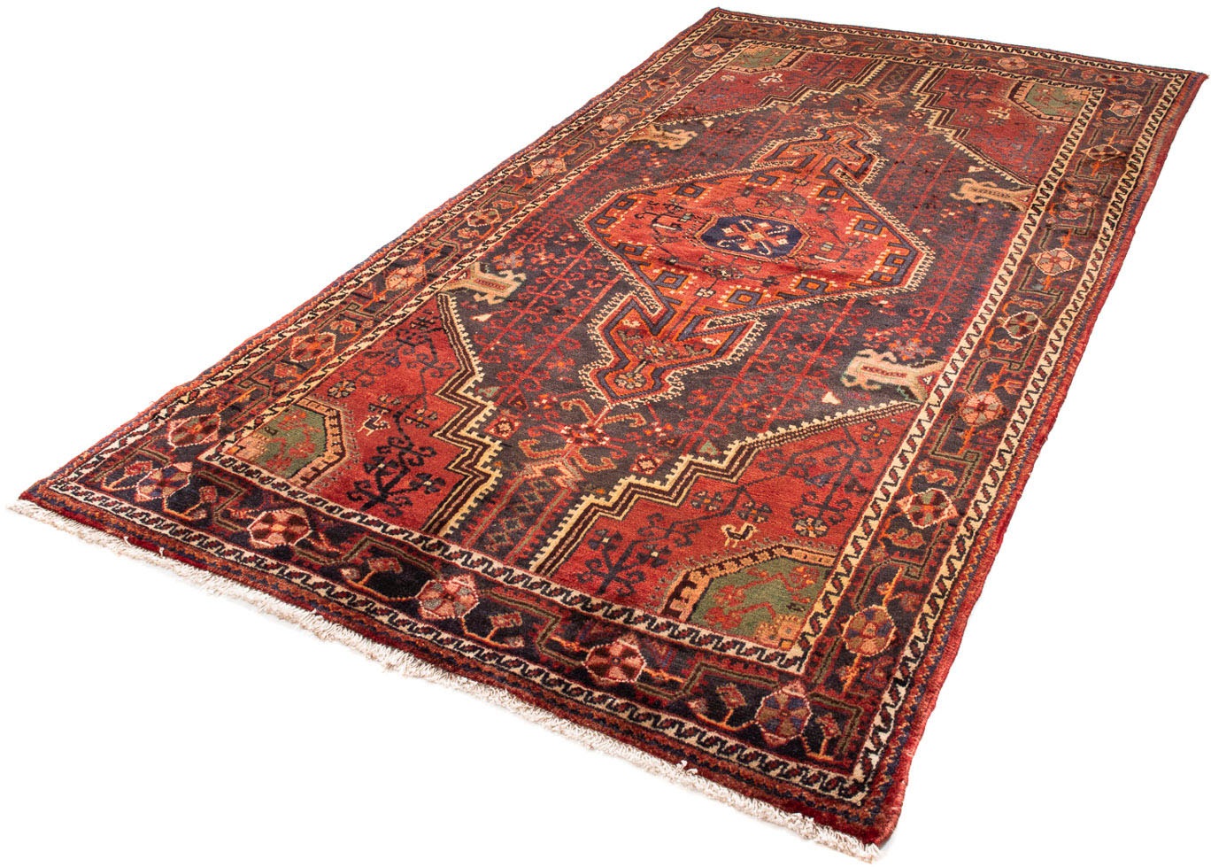 Image of morgenland Orientteppich »Perser - Nomadic - 243 x 139 cm - dunkelrot«, rechteckig, 10 mm Höhe, Wohnzimmer, Handgeknüpft, Einzelstück mit Zertifikat bei Ackermann Versand Schweiz