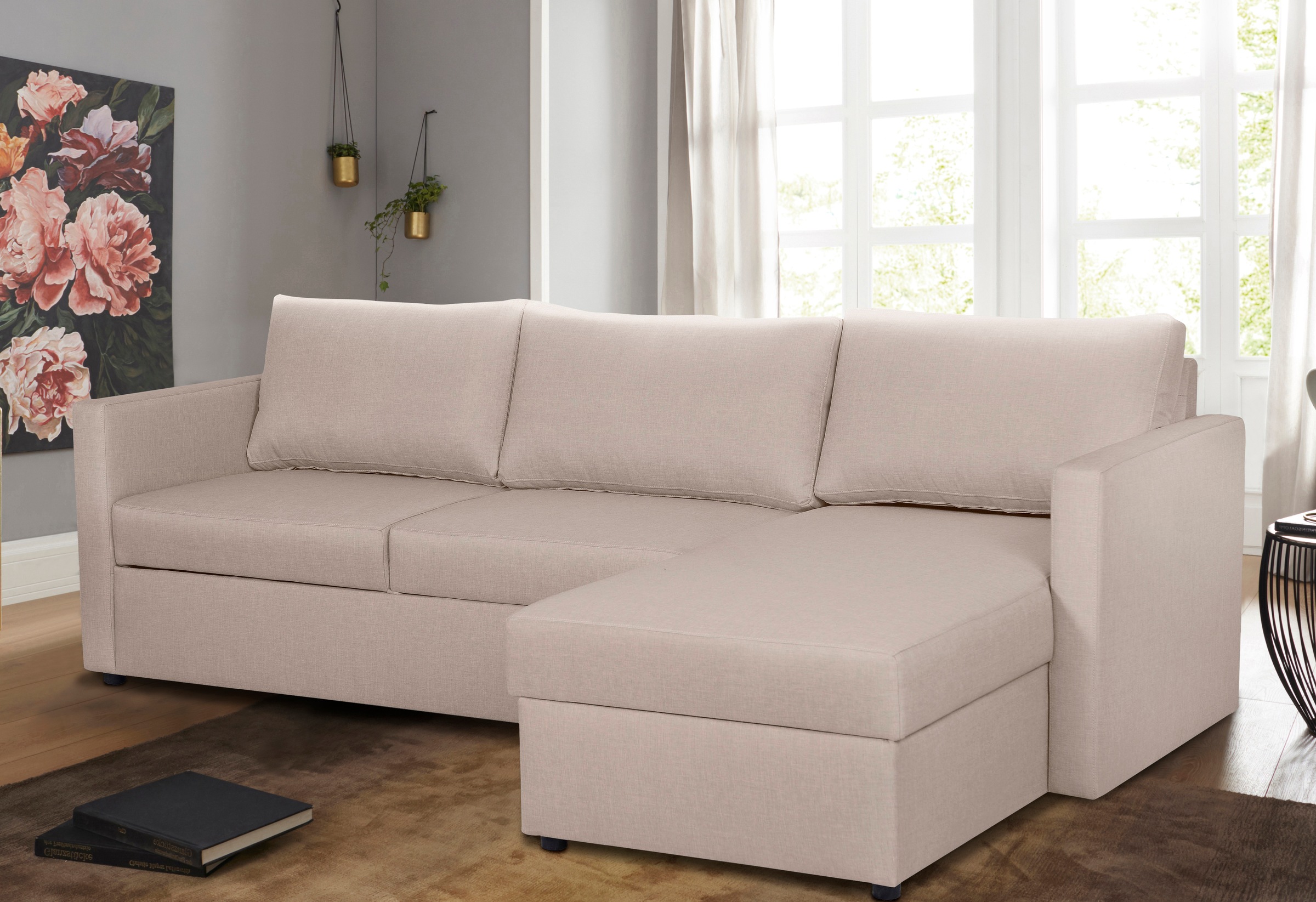 Image of GEPADE Ecksofa, mit Recamiere, inkl. Bettfunktion und Bettkasten, frei im Raum stellbar bei Ackermann Versand Schweiz