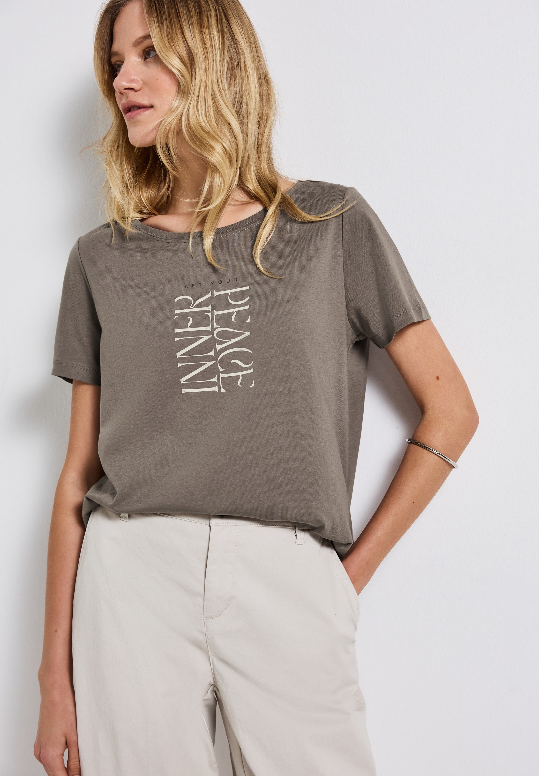 STREET ONE Shirttop, mit Wording Print
