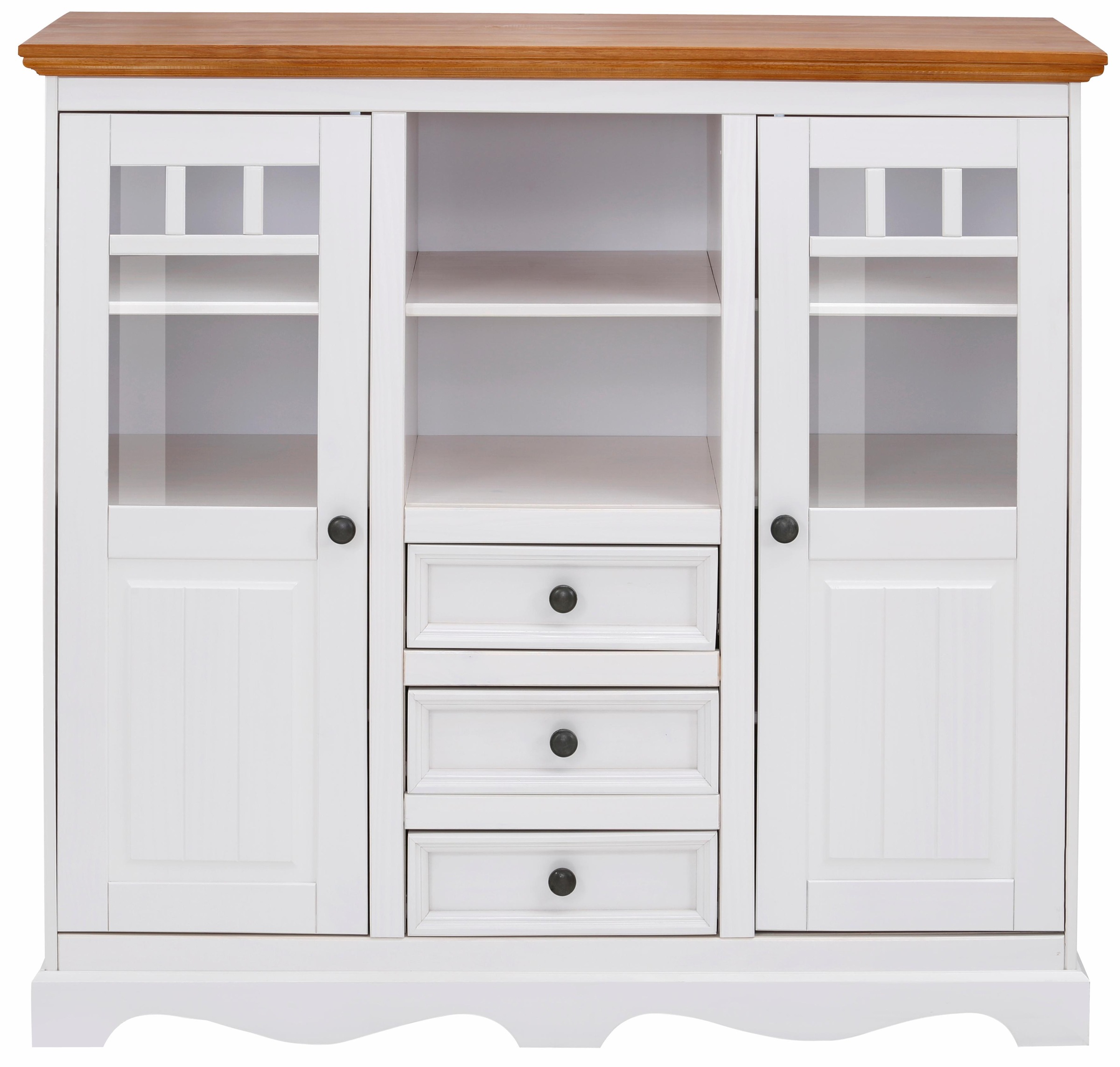 OTTO home Highboard "Melissa" Vitrine, Breite 132 cm