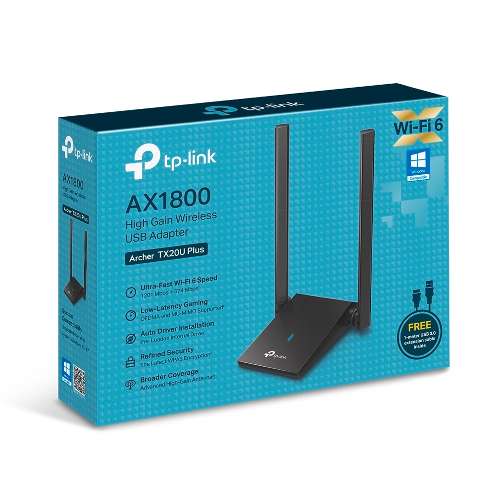 TP-Link Reichweitenverstärker »Archer TX20U Plus AX1800 High Gain Wi-Fi 6 USB Adapter«